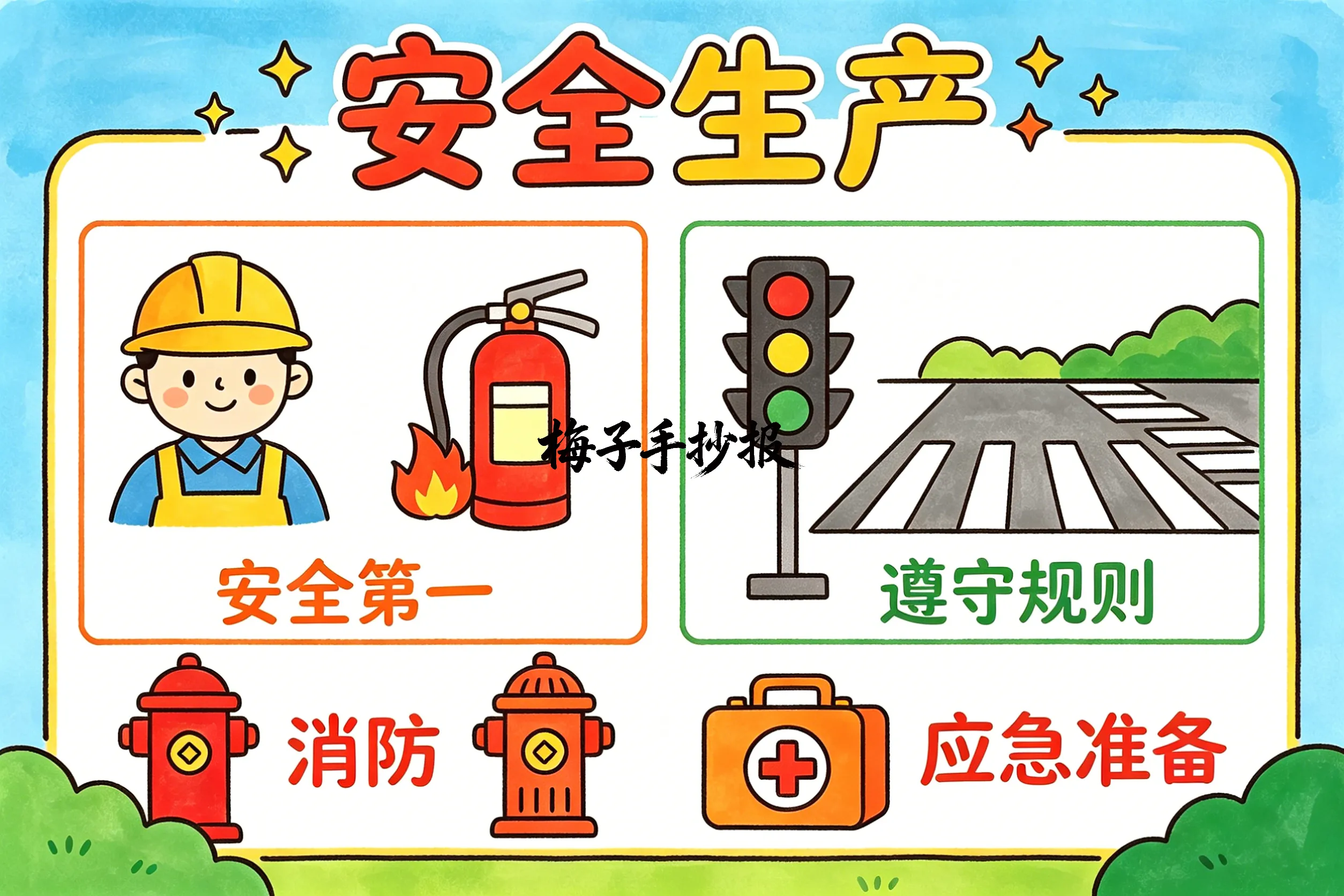 安全生产手抄报