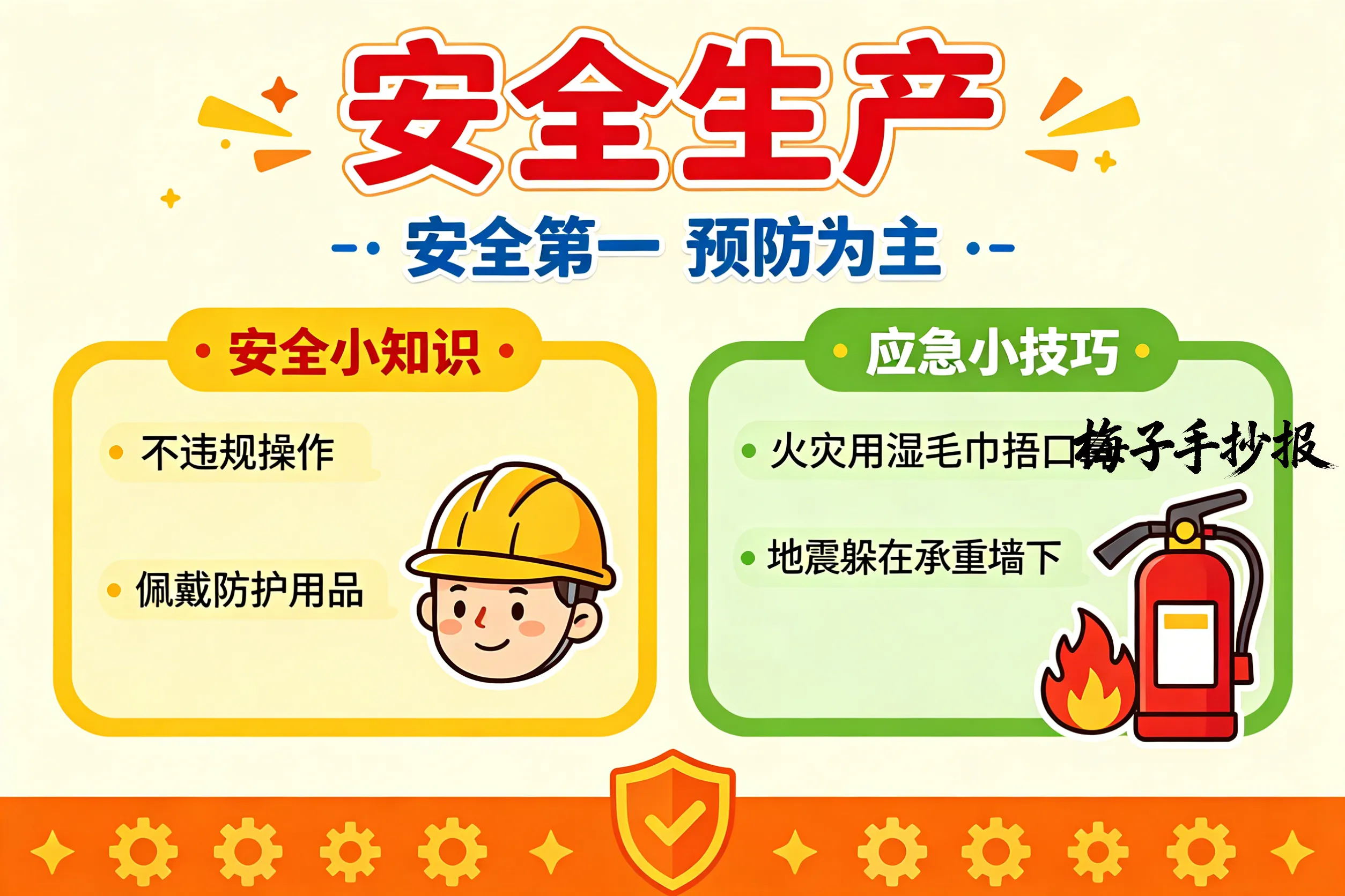 安全生产手抄报
