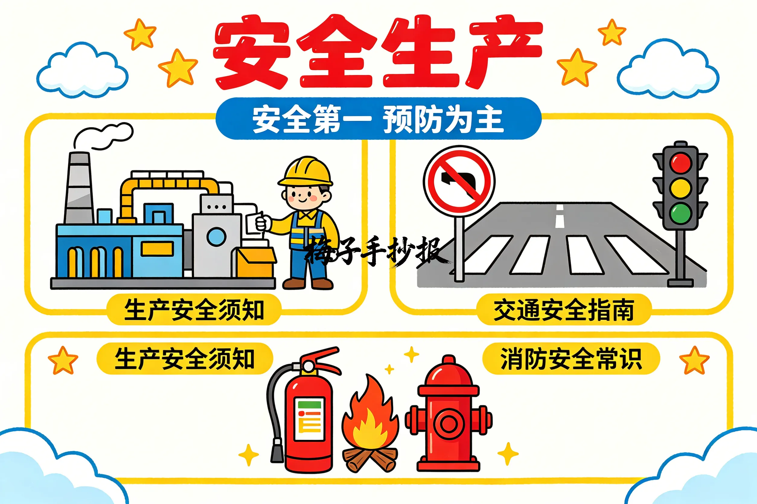 安全生产手抄报