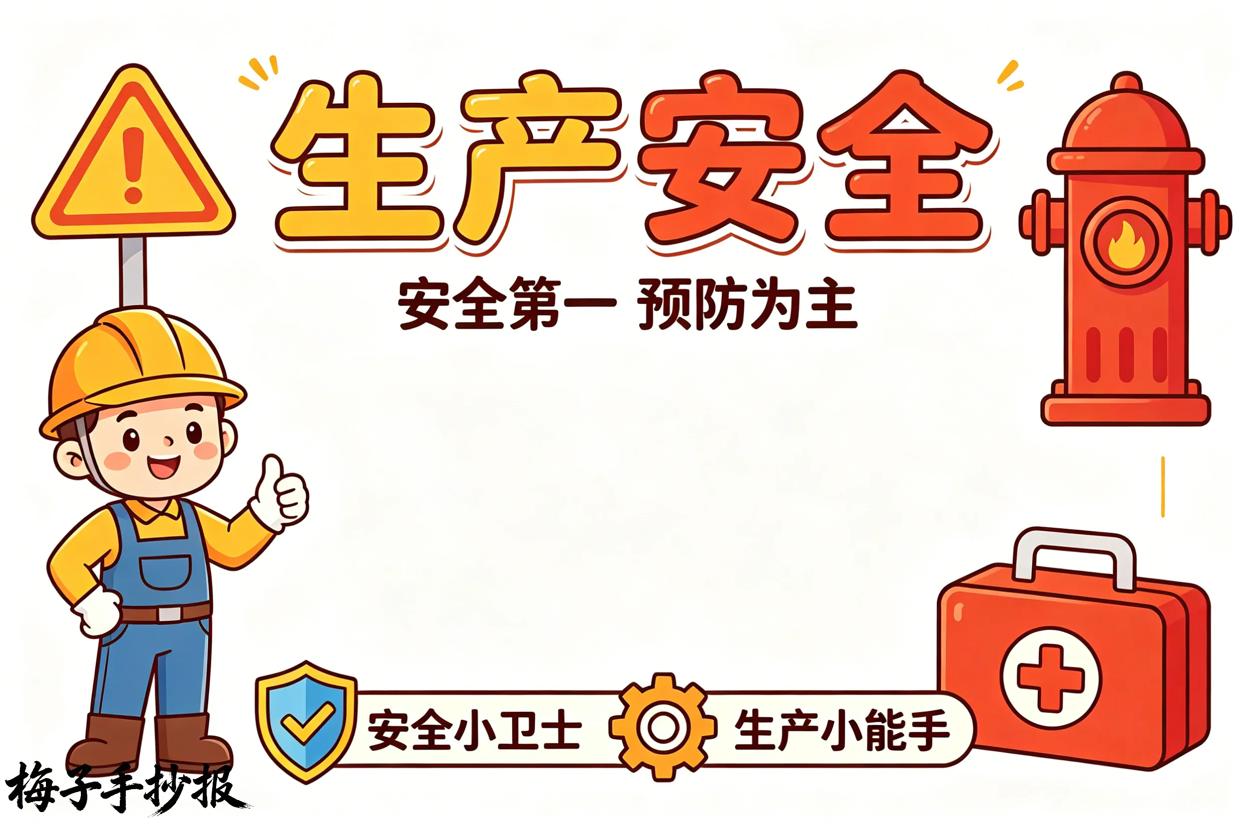 安全生产手抄报