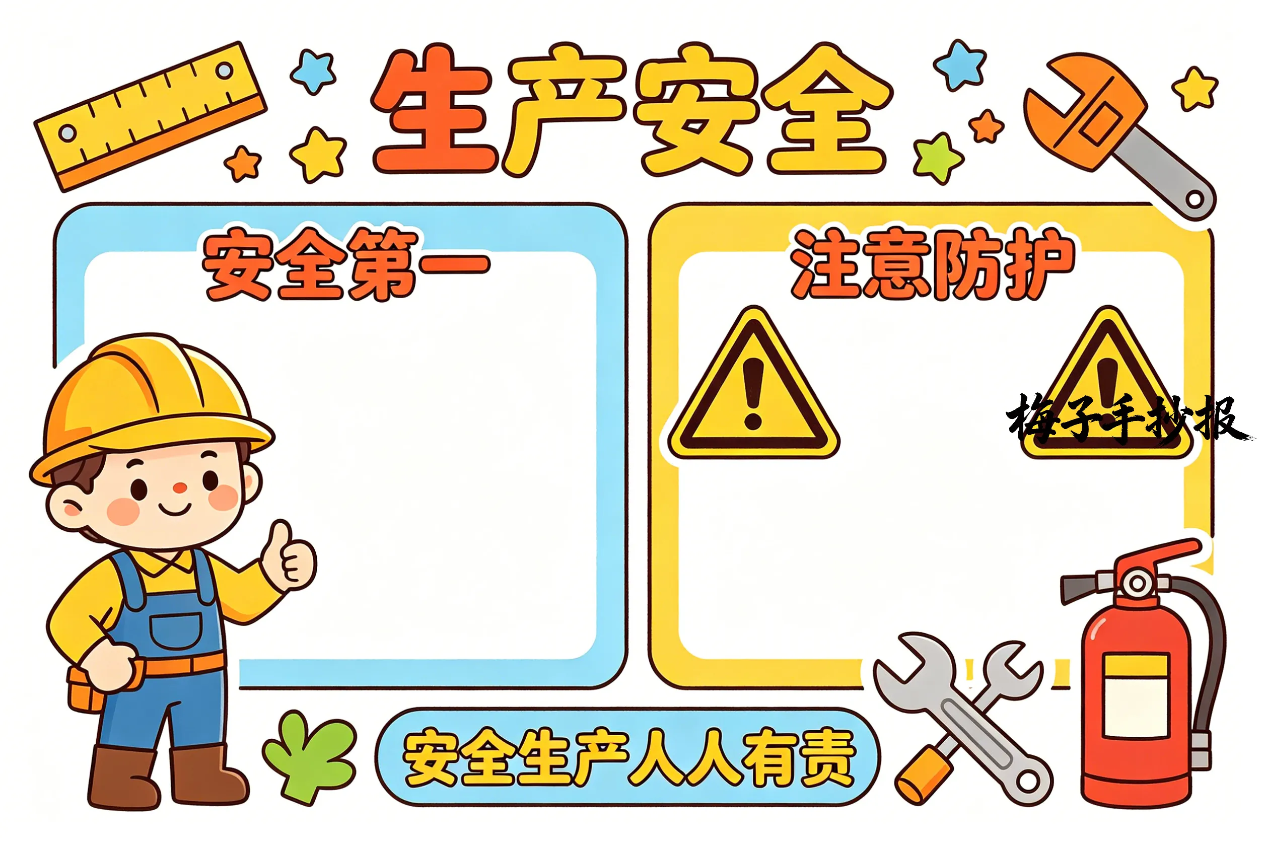 安全生产手抄报