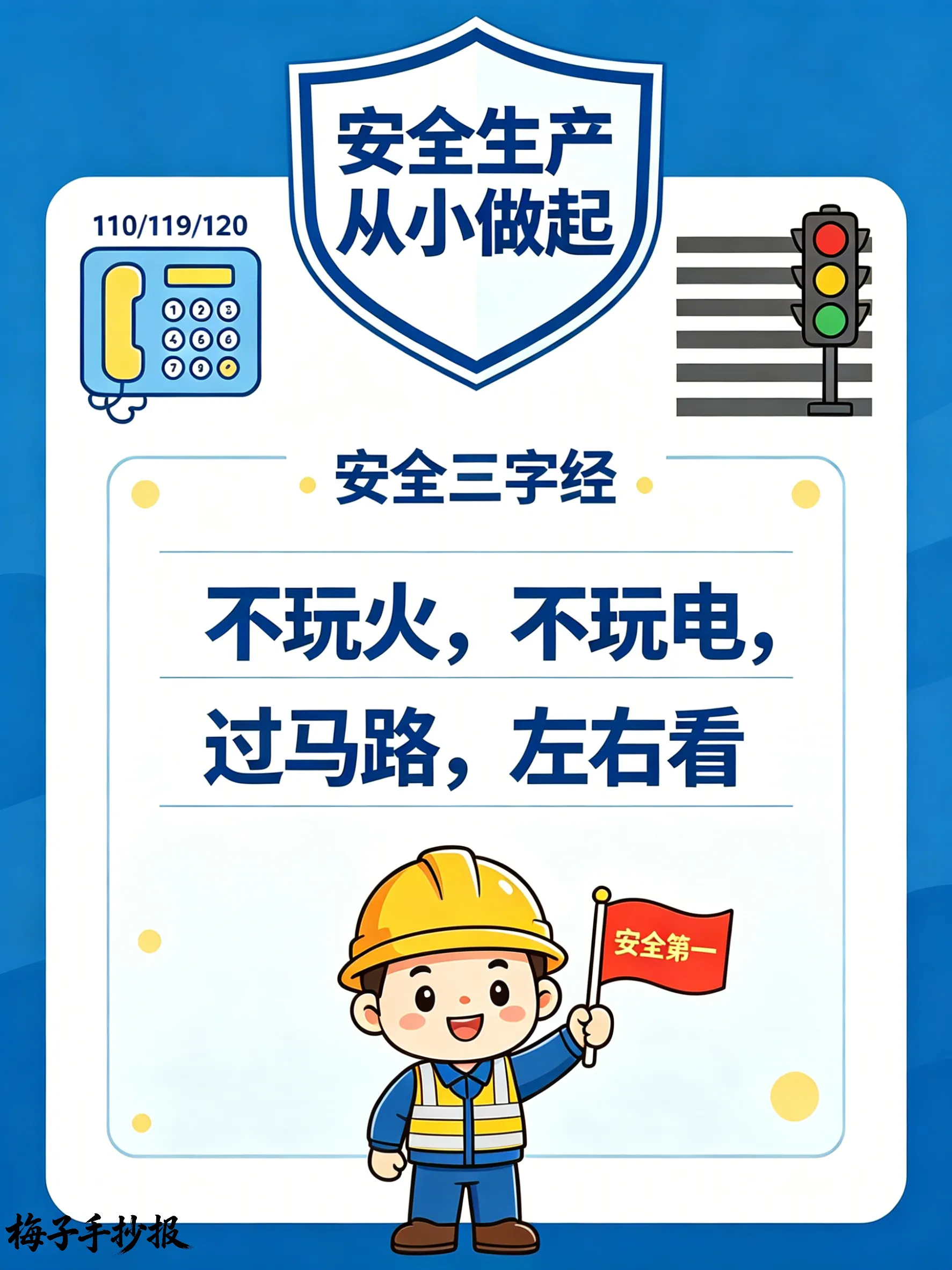 安全生产手抄报