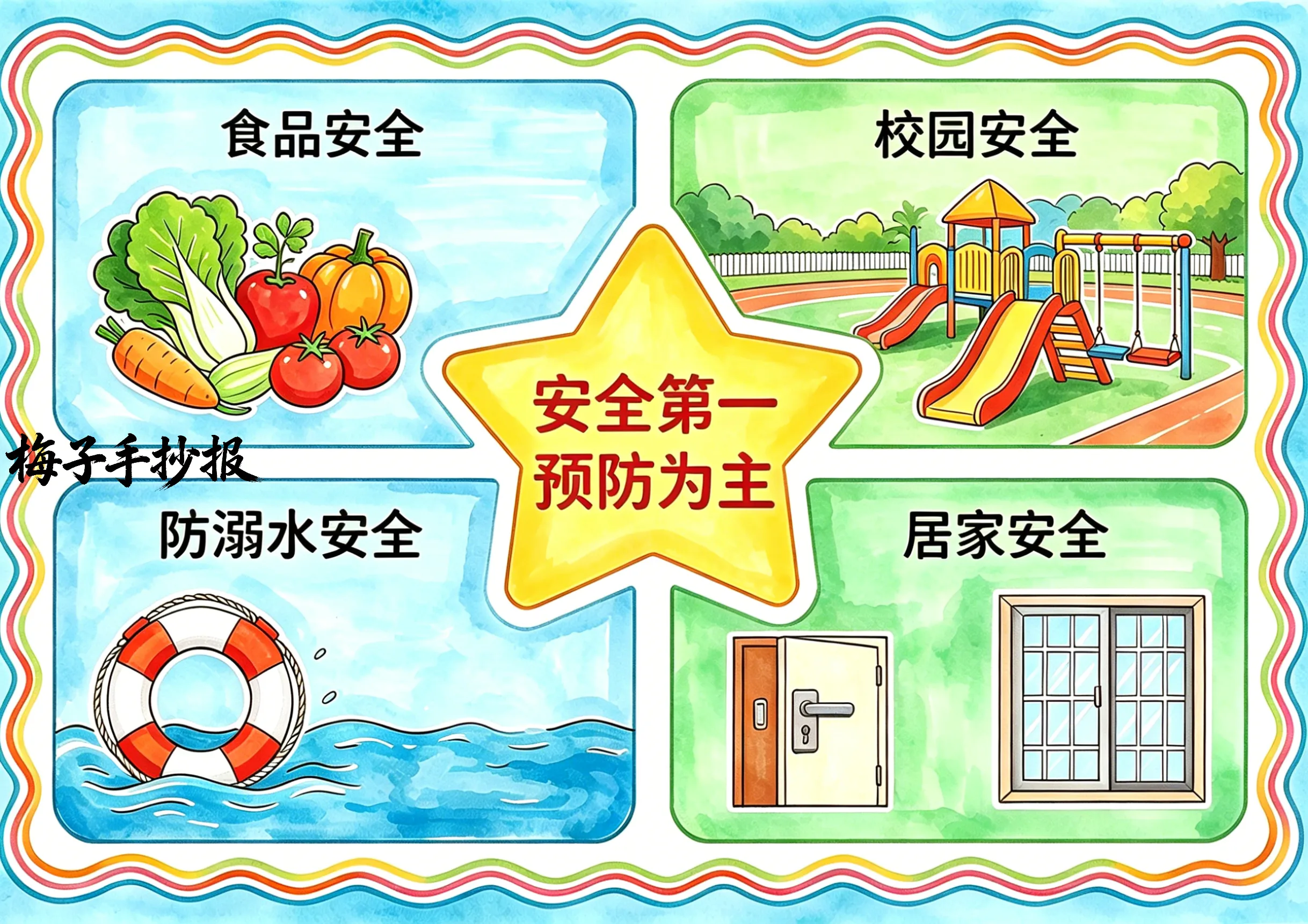 安全生产手抄报