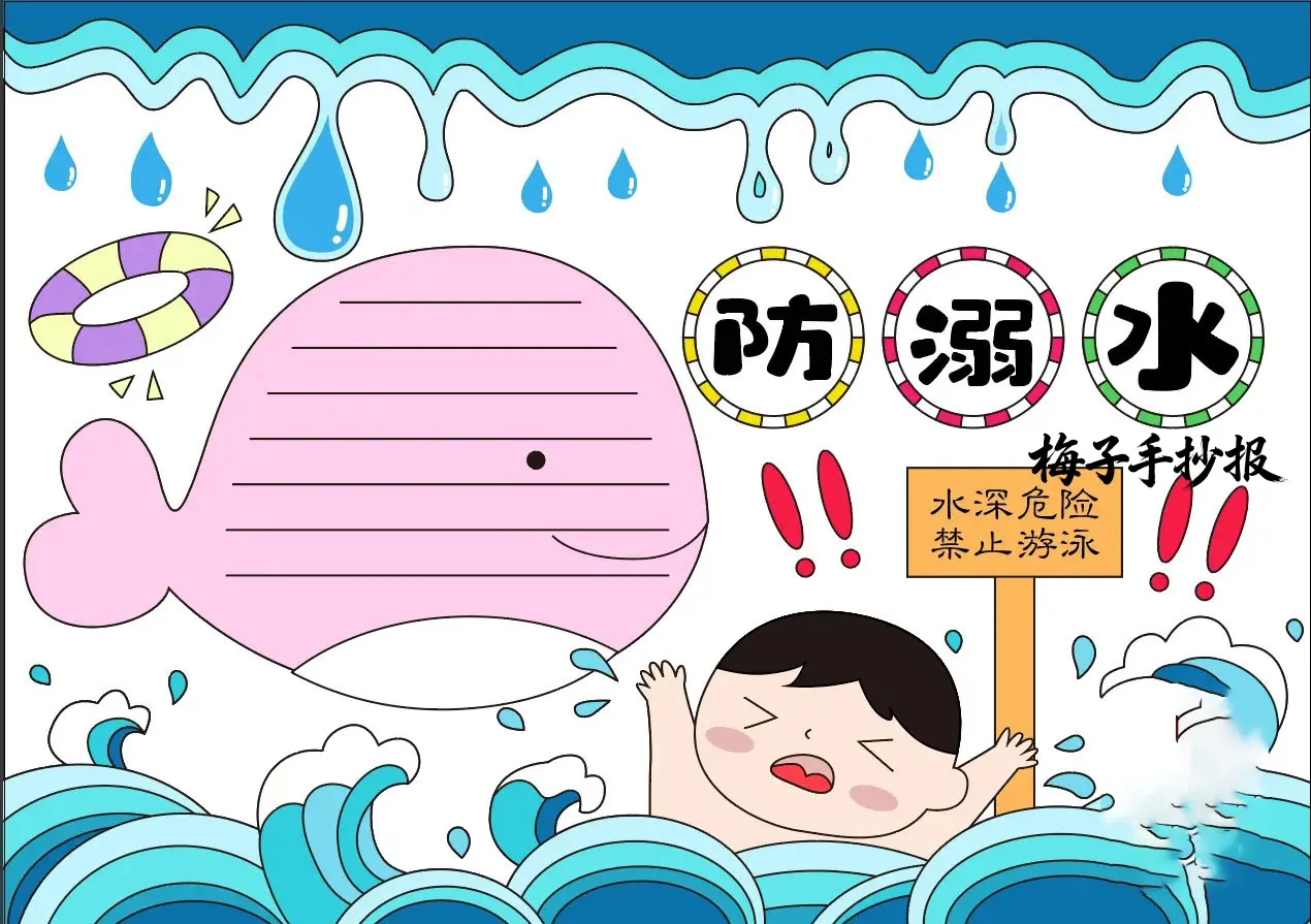 防溺水手抄报