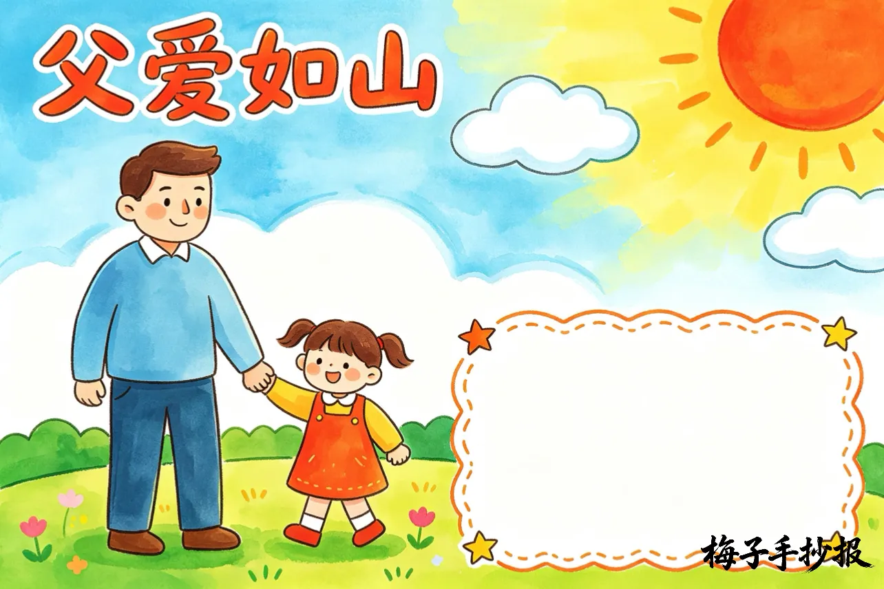 父亲节手抄报