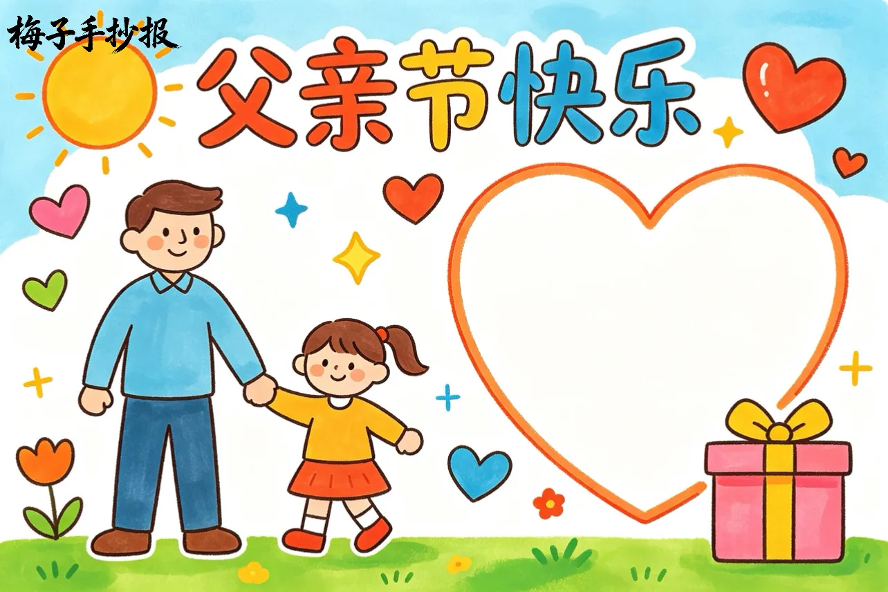 父亲节手抄报