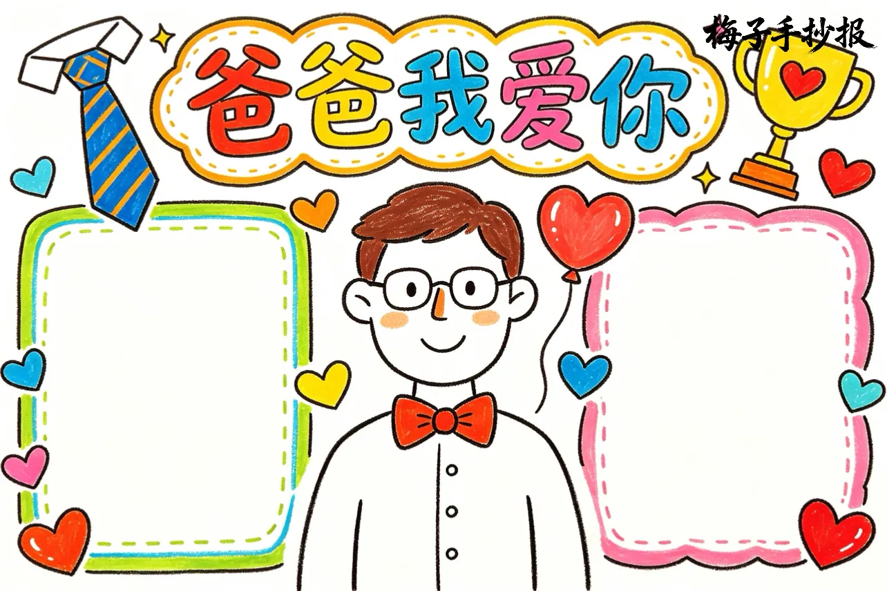 父亲节手抄报