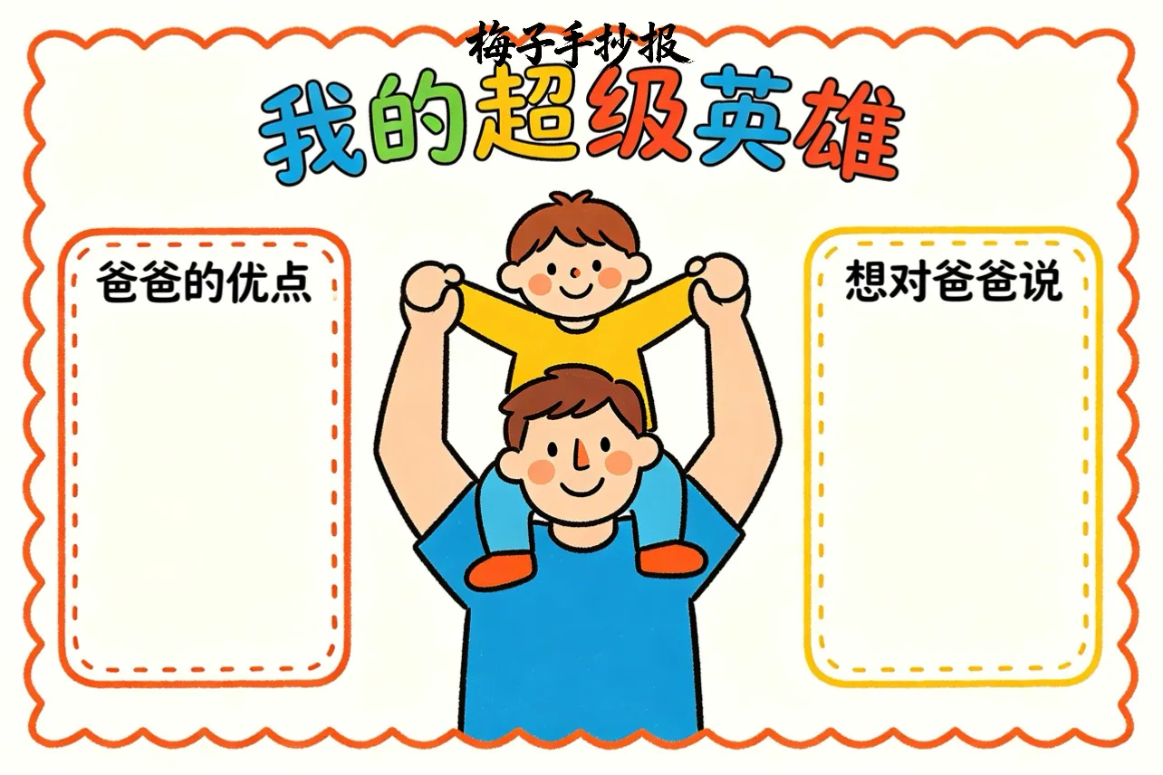 父亲节手抄报
