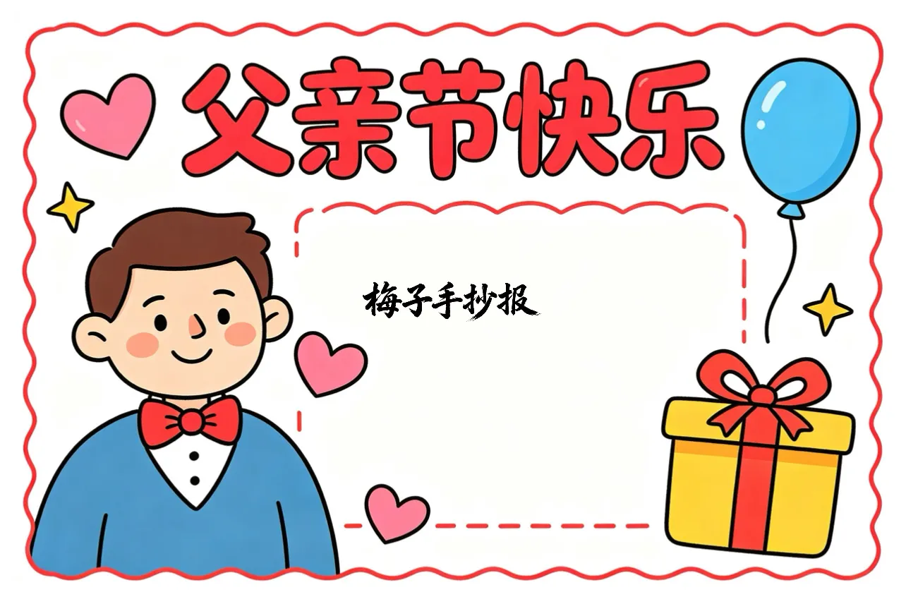 父亲节手抄报
