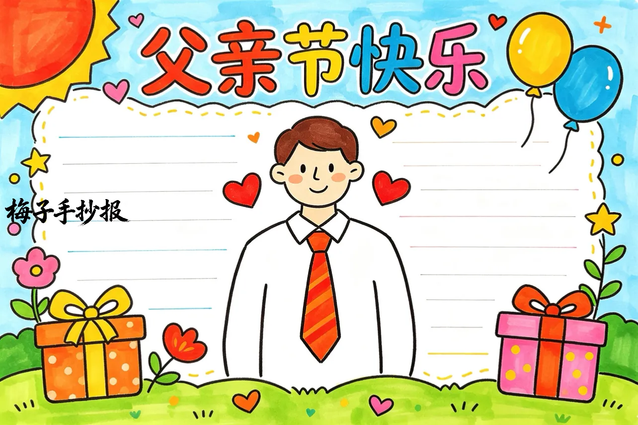 父亲节手抄报