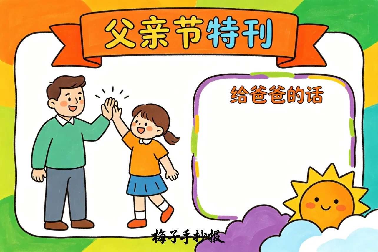 父亲节手抄报