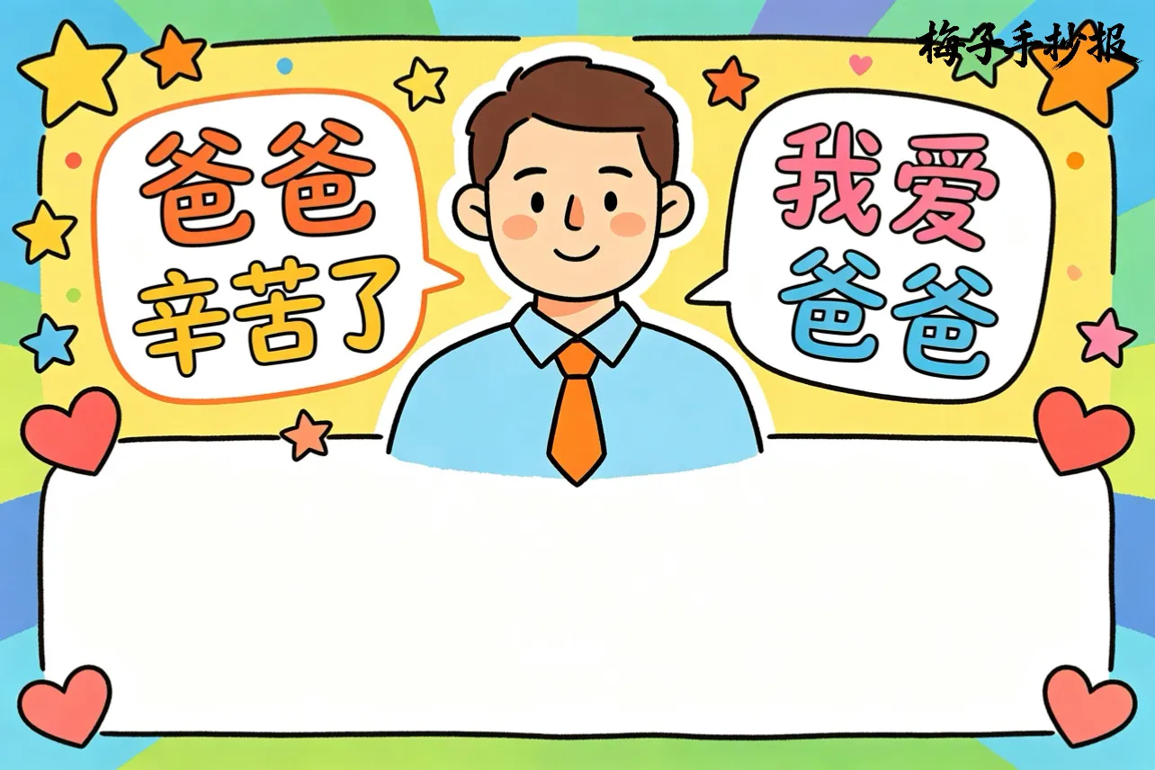 父亲节手抄报