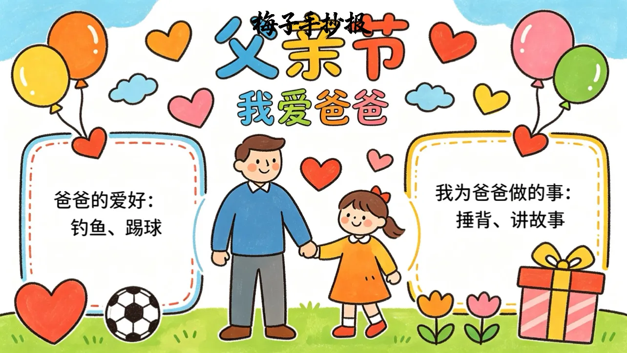 父亲节手抄报