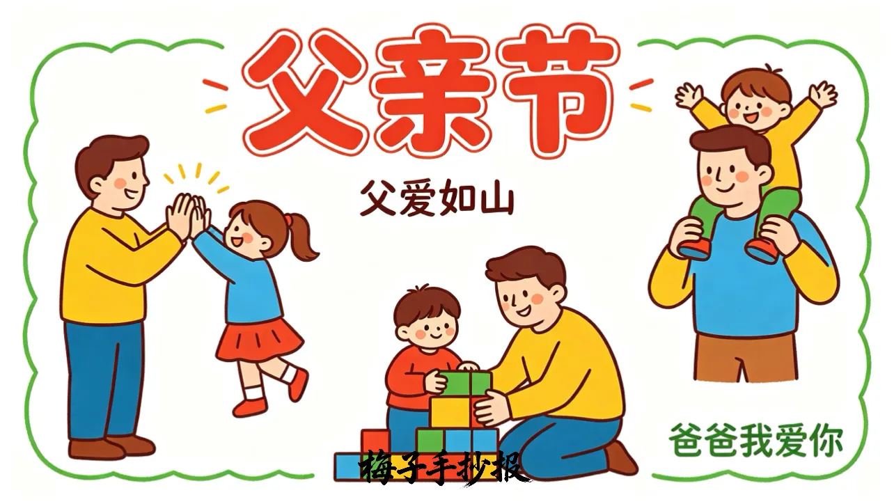 父亲节手抄报