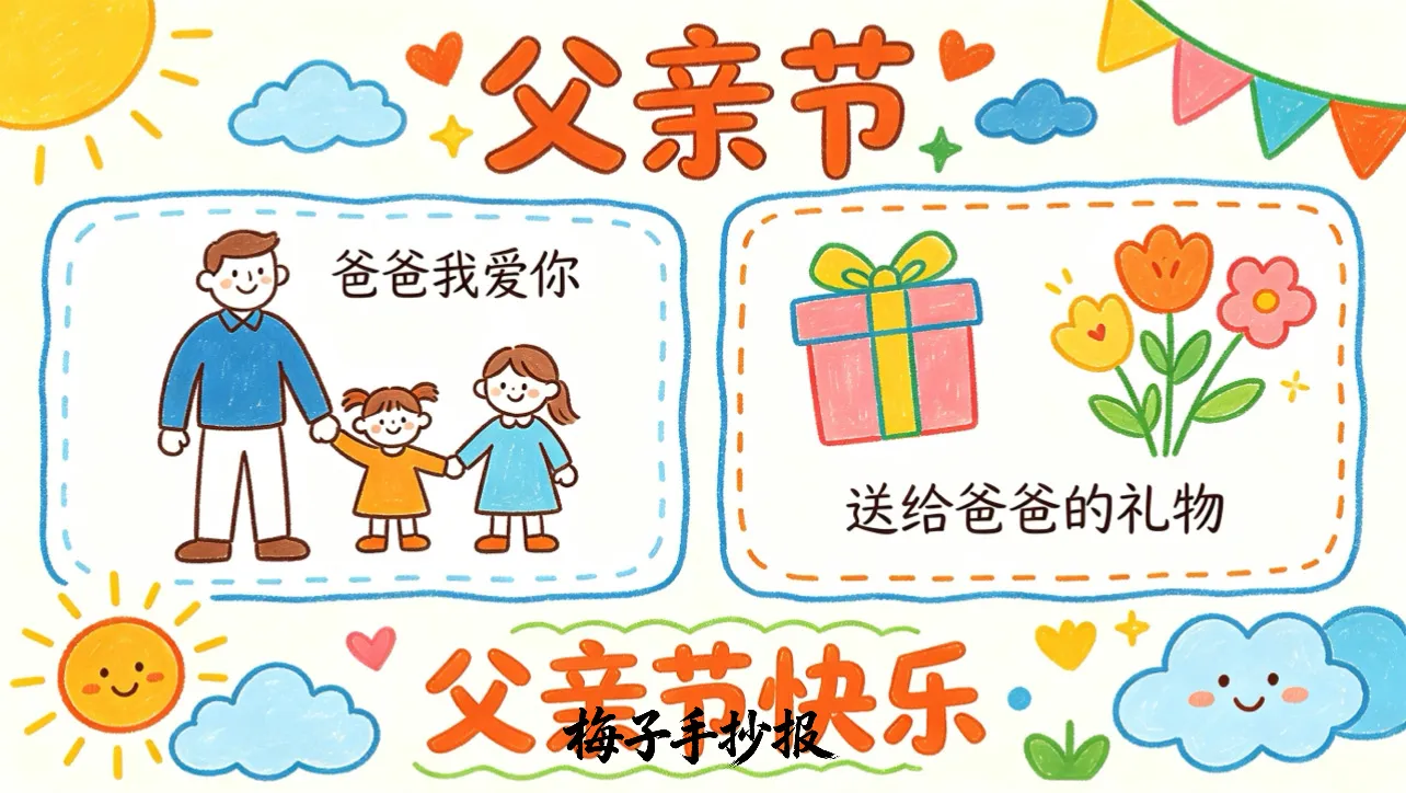 父亲节手抄报
