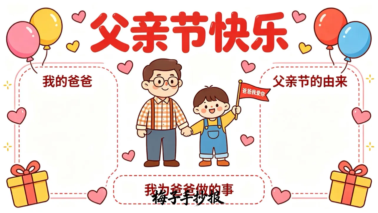 父亲节手抄报