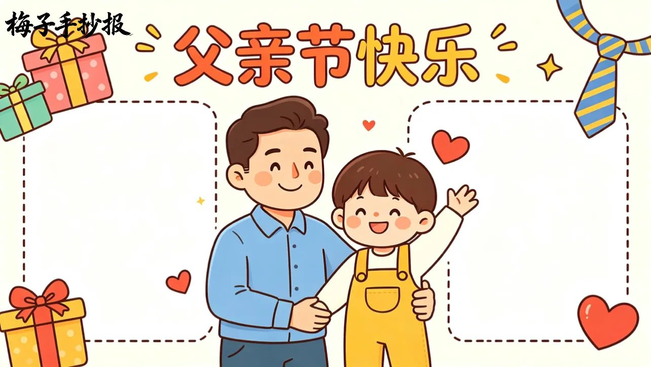 父亲节手抄报