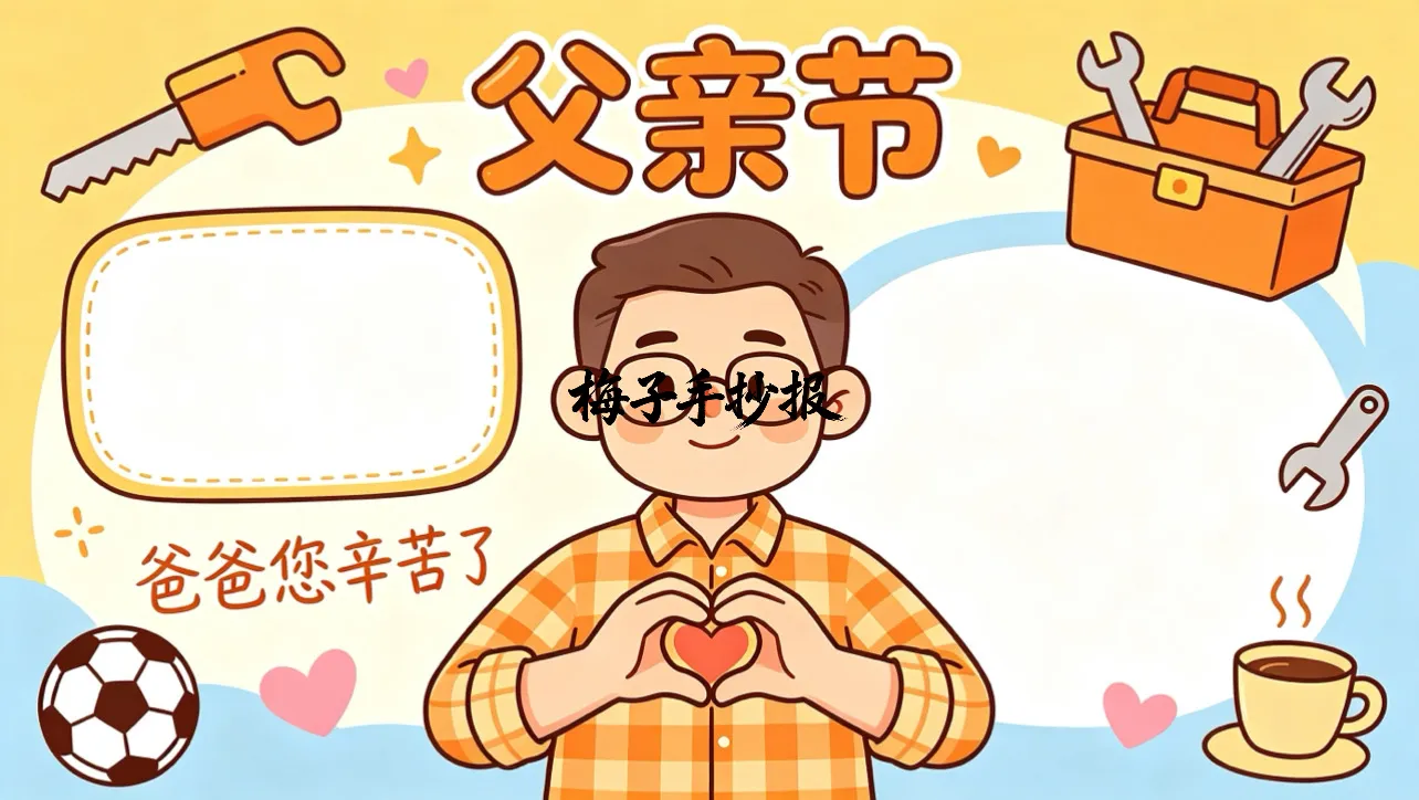 父亲节手抄报