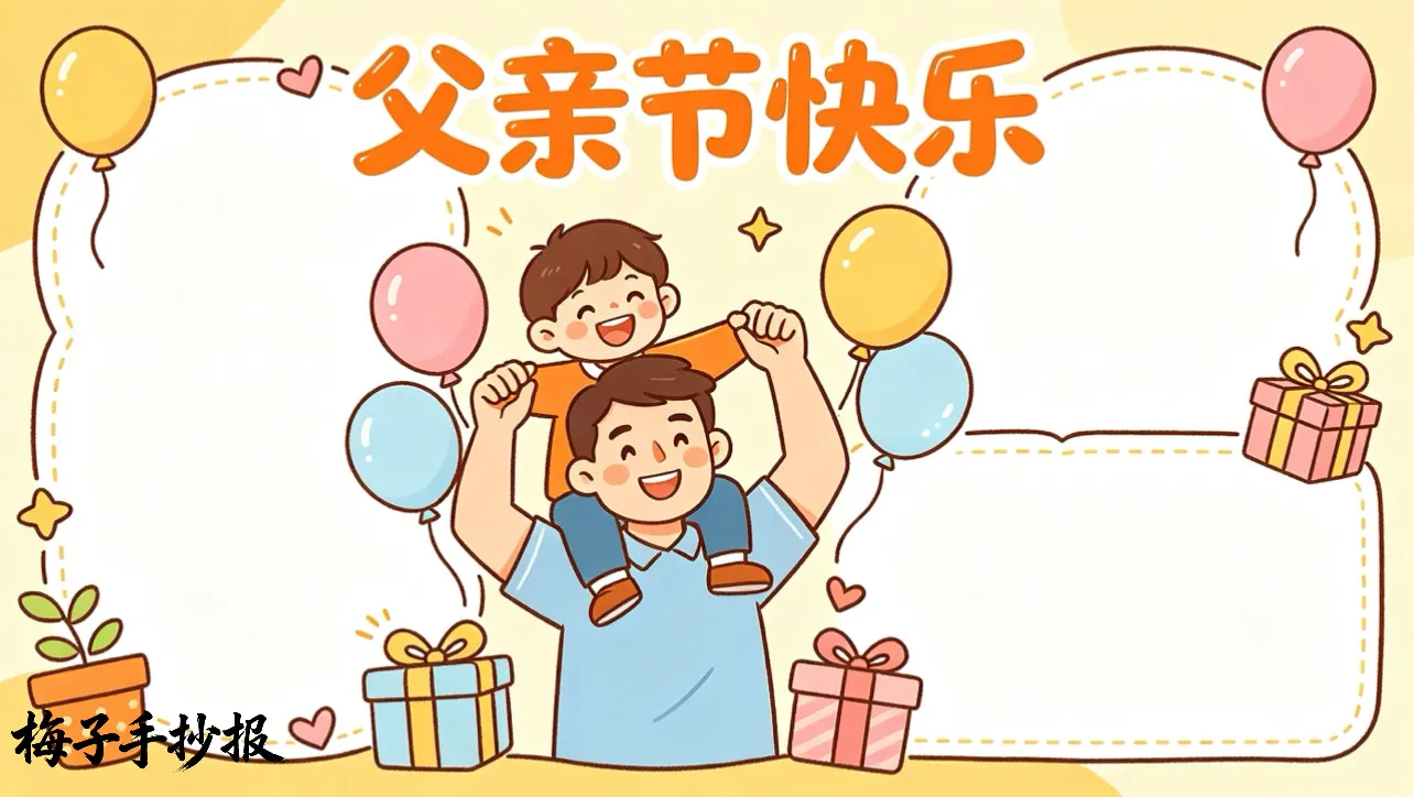 父亲节手抄报