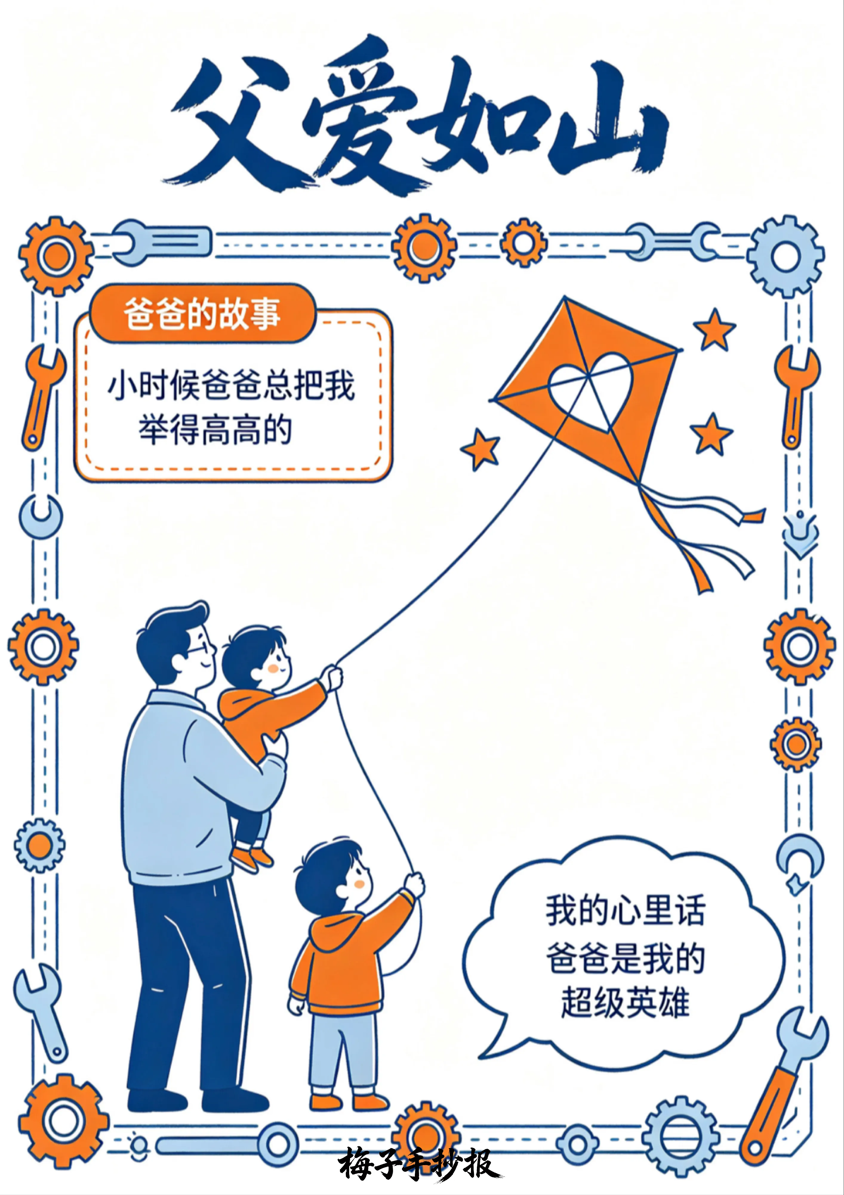 父亲节手抄报