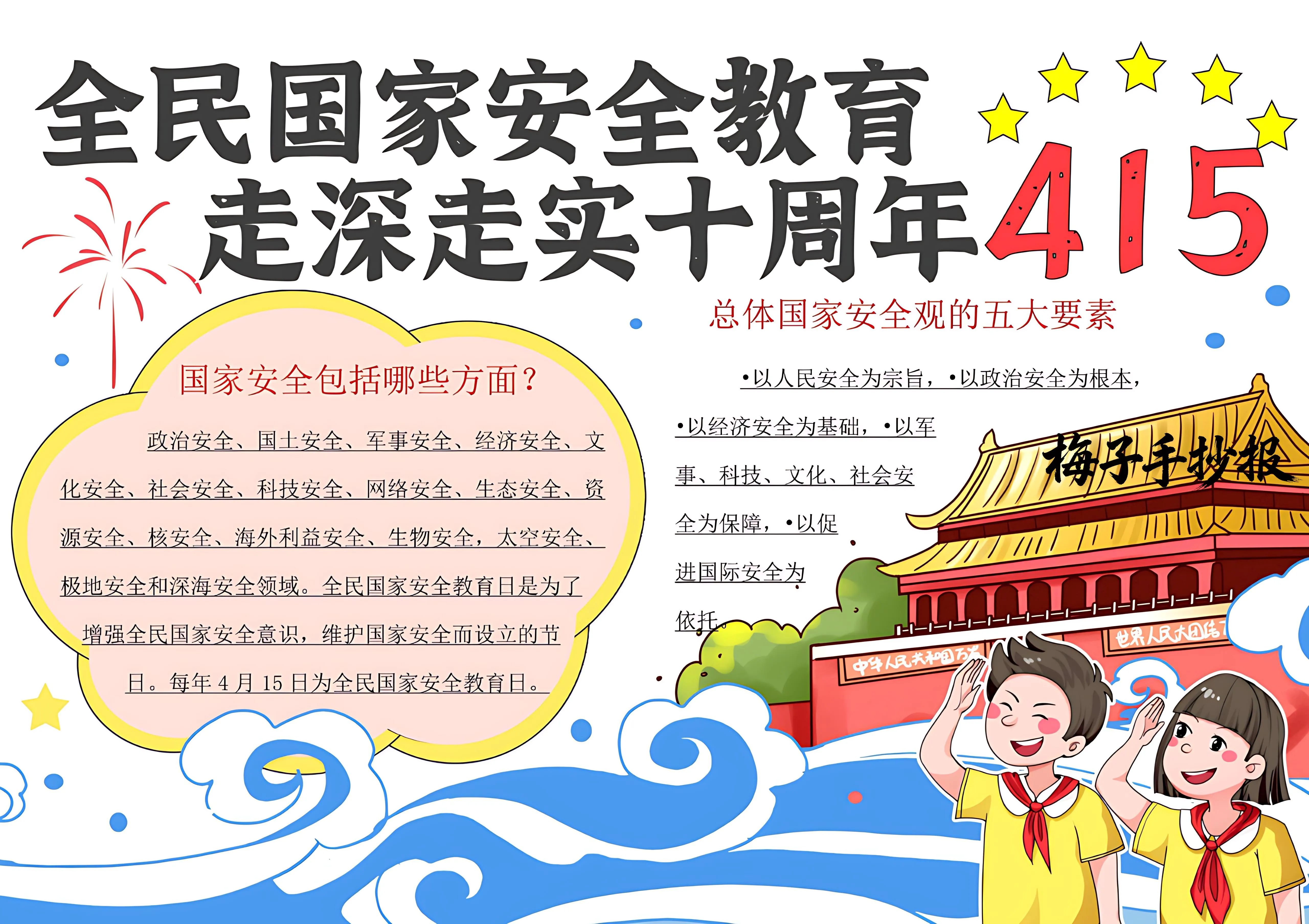 国家安全手抄报