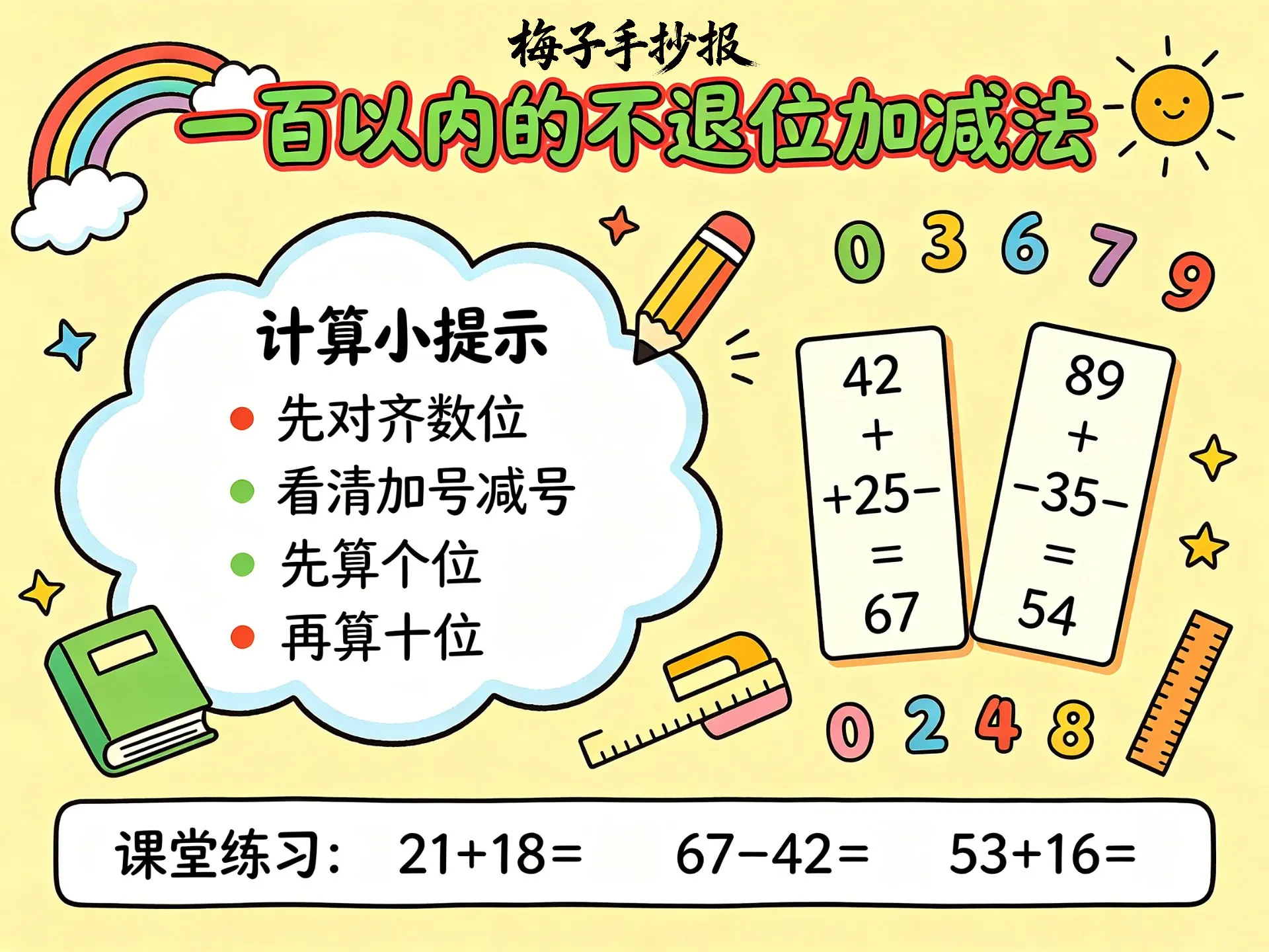 加减法手抄报