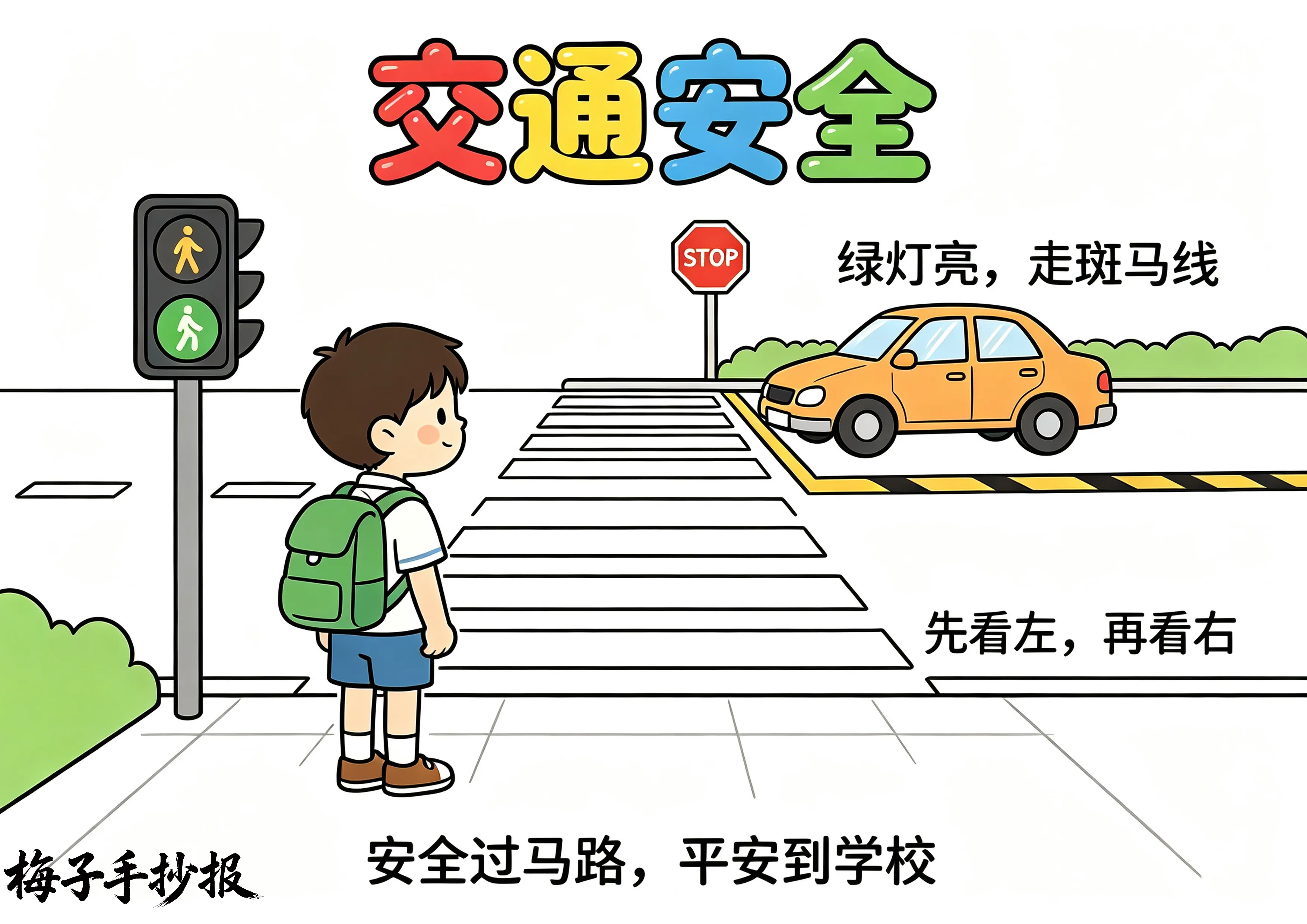 交通安全手抄报