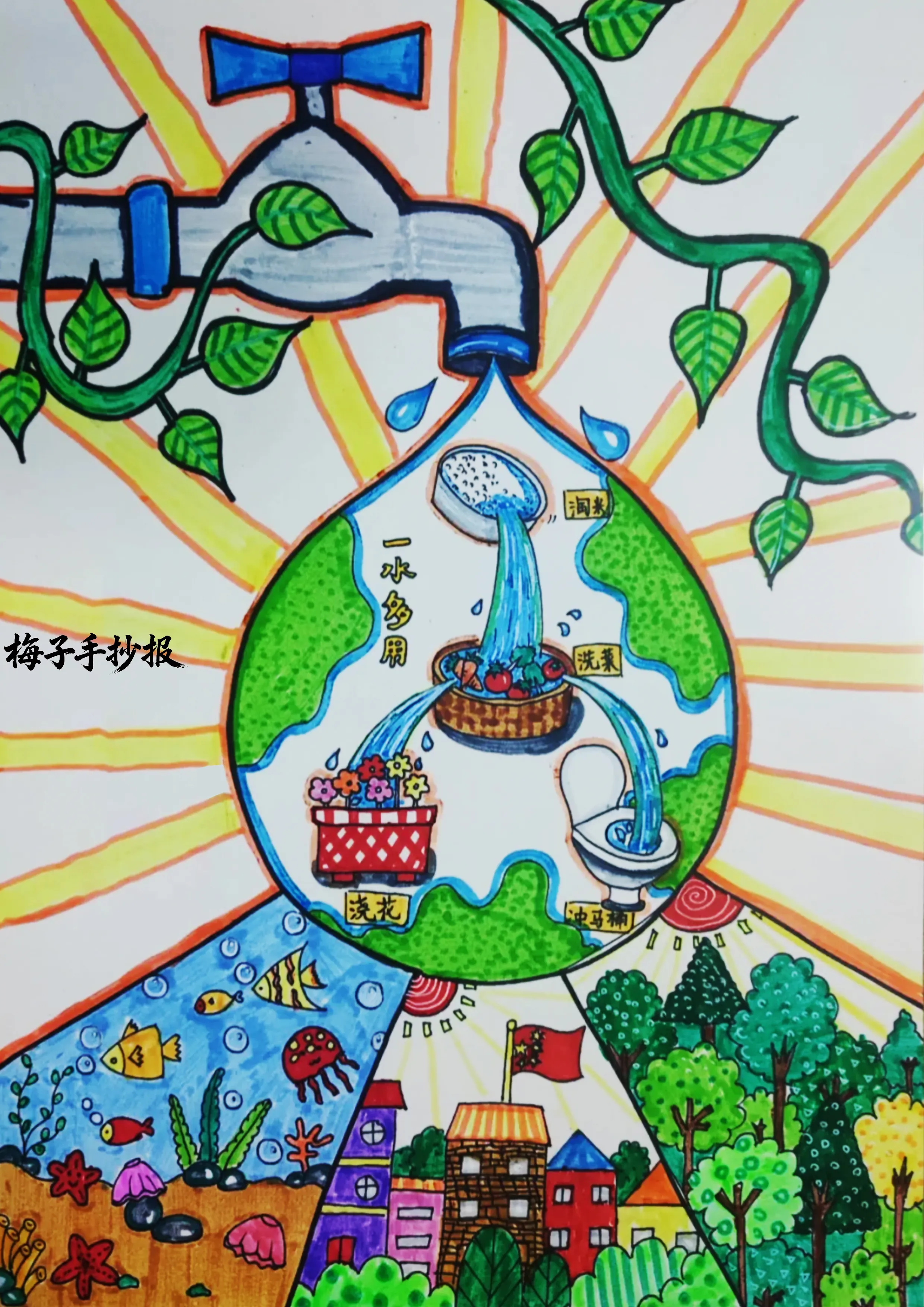节约用水手抄报