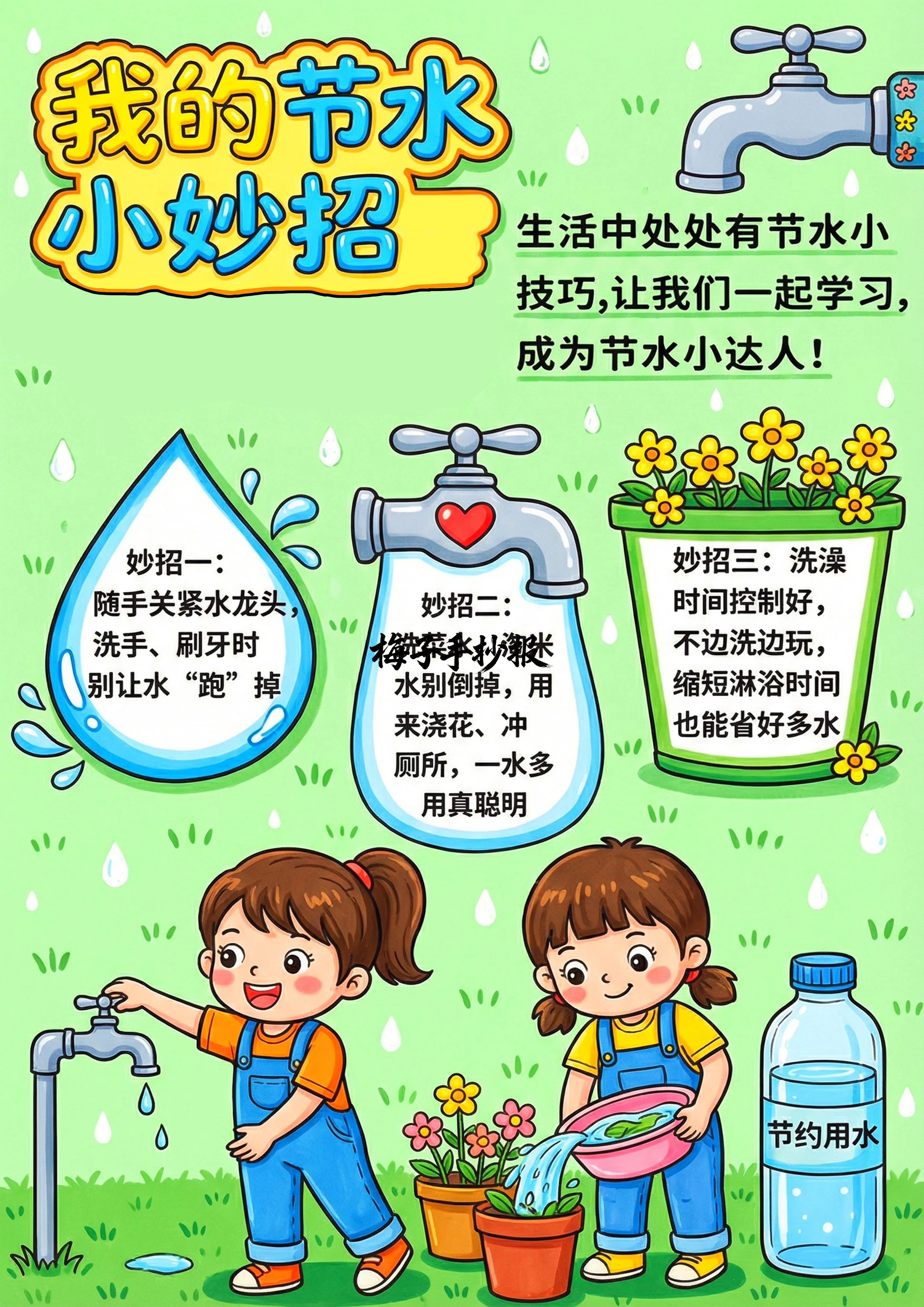 节约用水手抄报