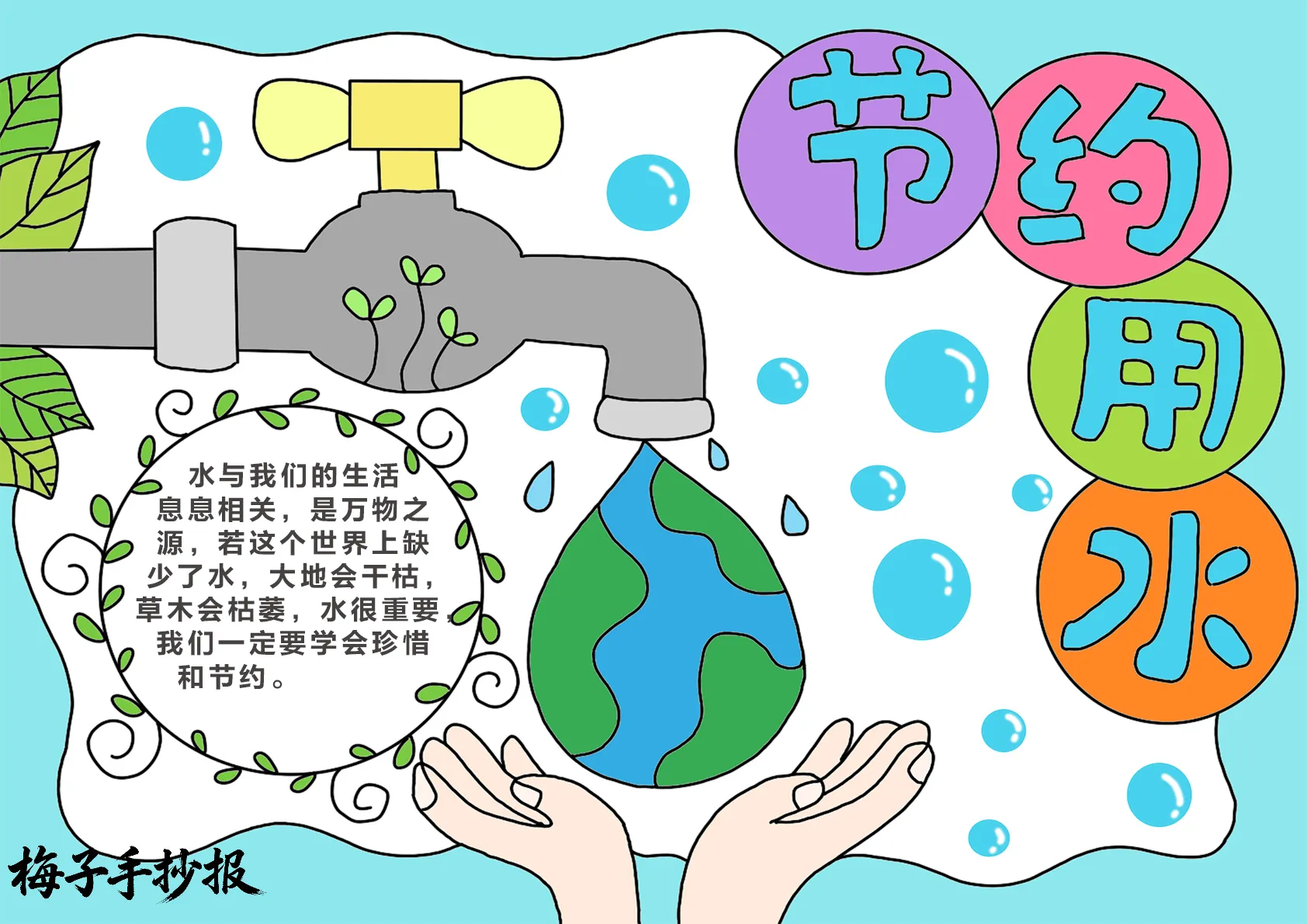 节约用水手抄报
