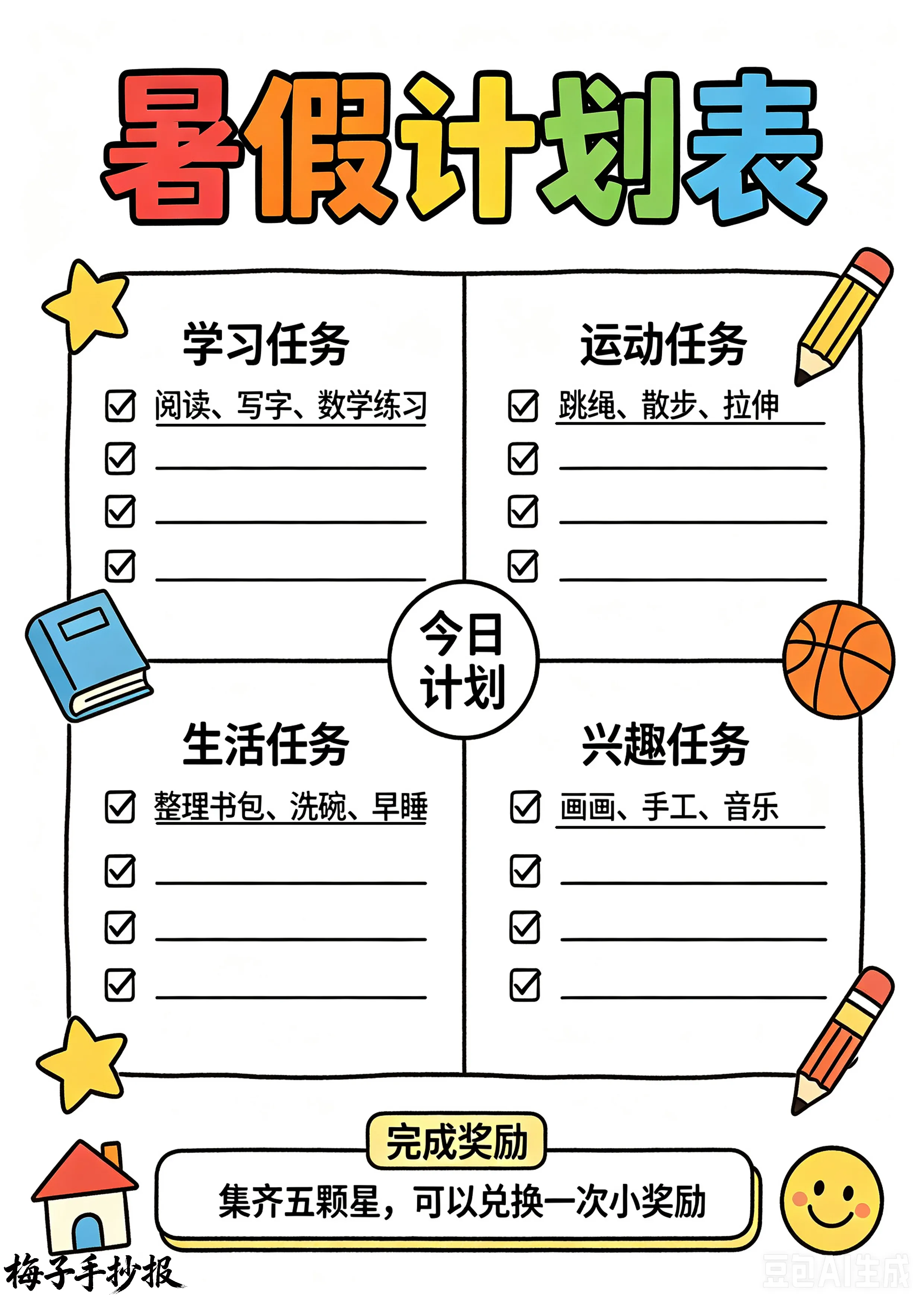 计划表手抄报