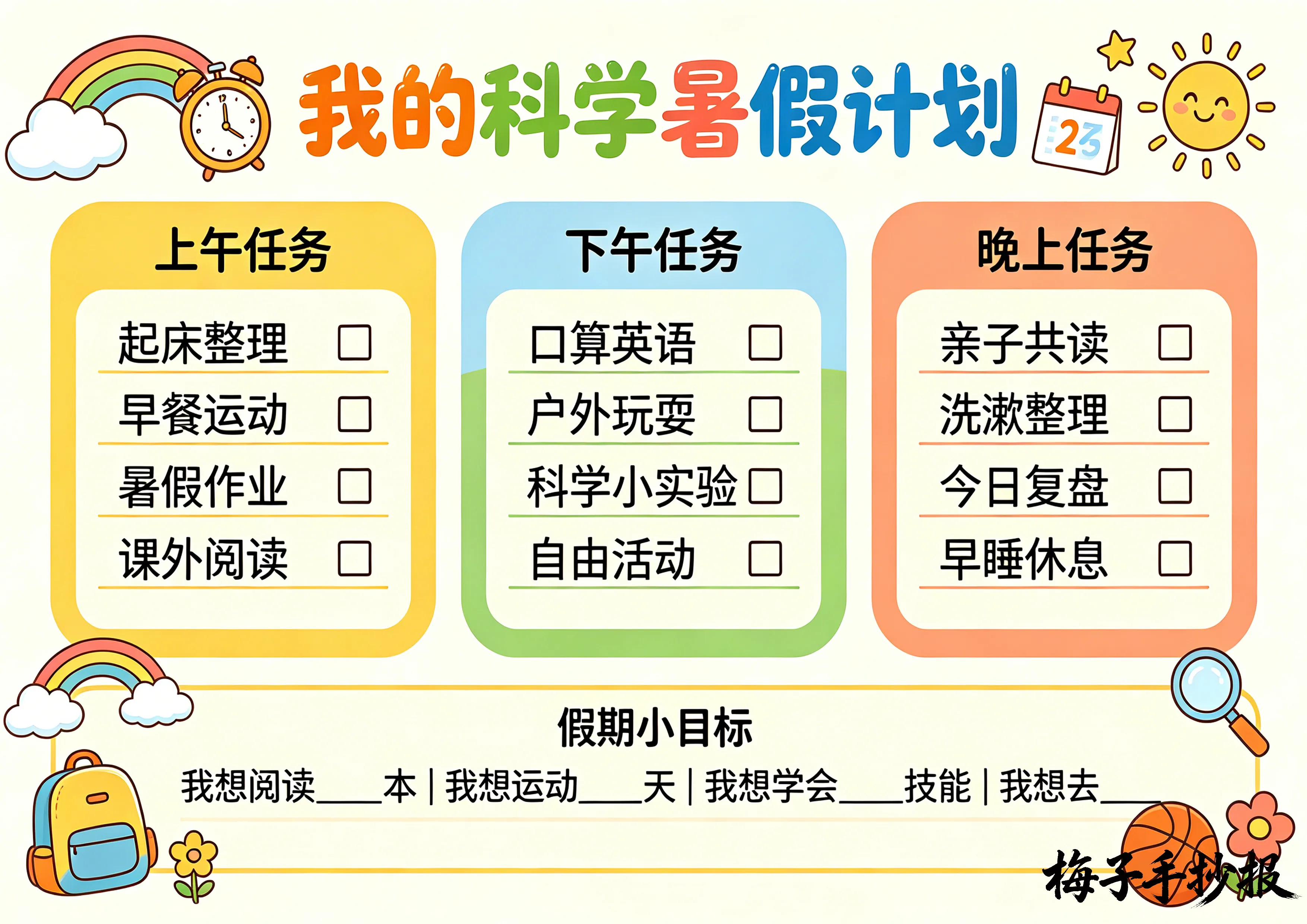 计划表手抄报