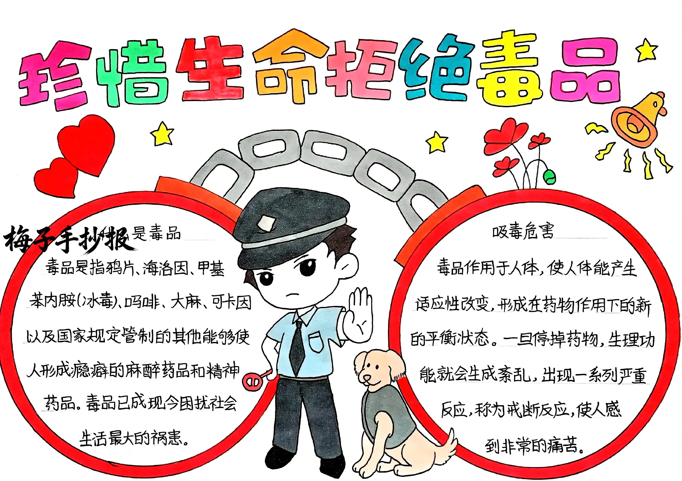 禁毒手抄报