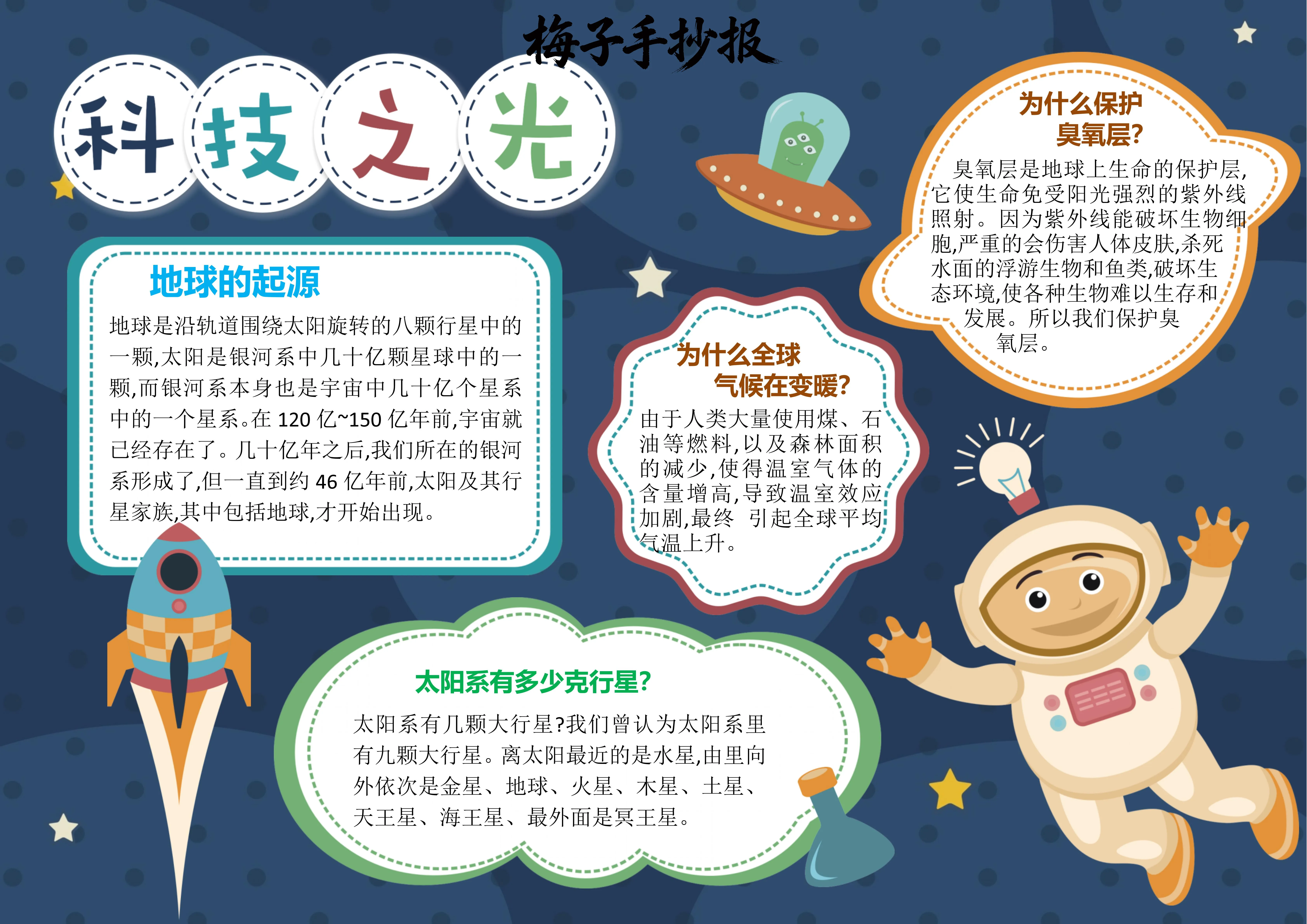 科技小报手抄报