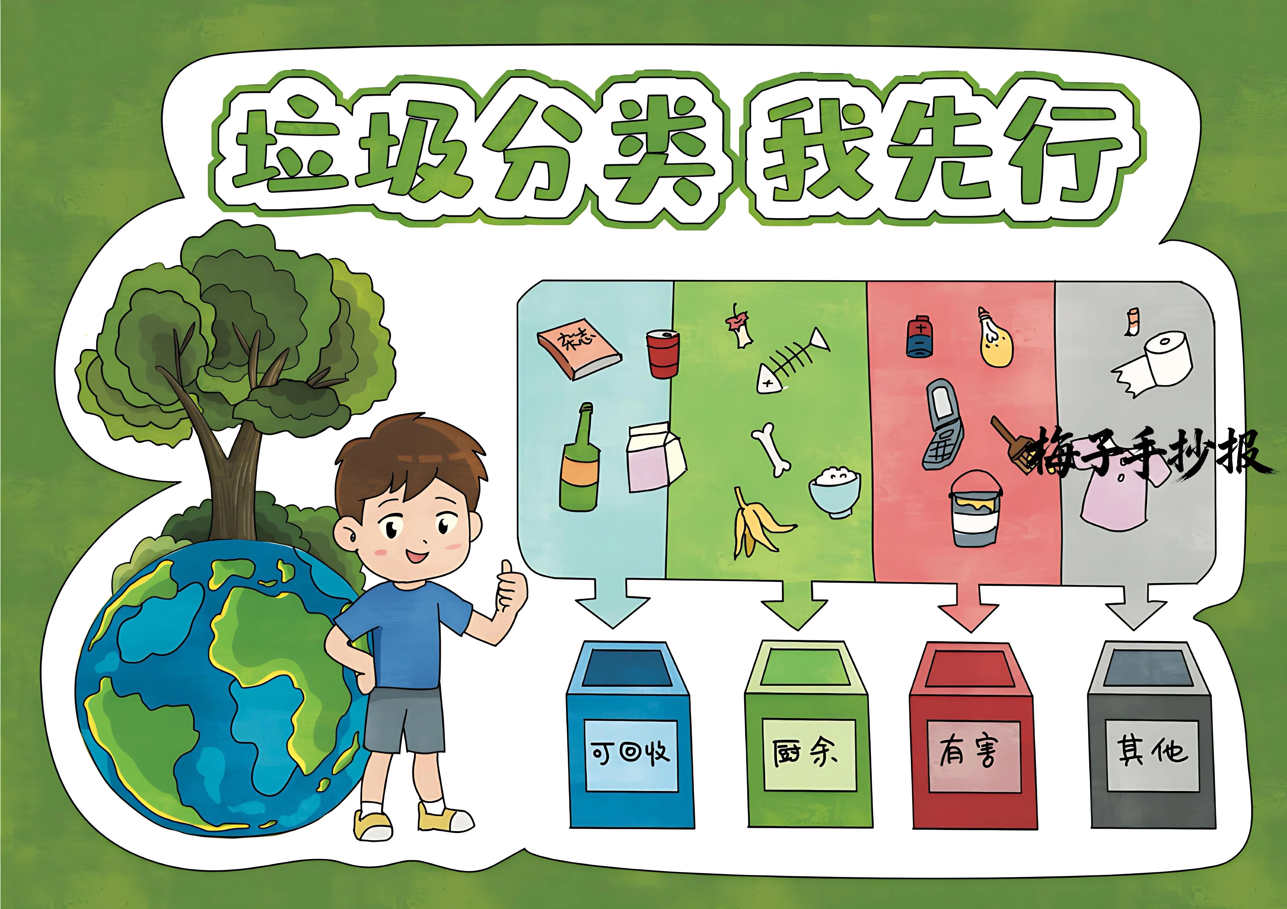 垃圾分类手抄报