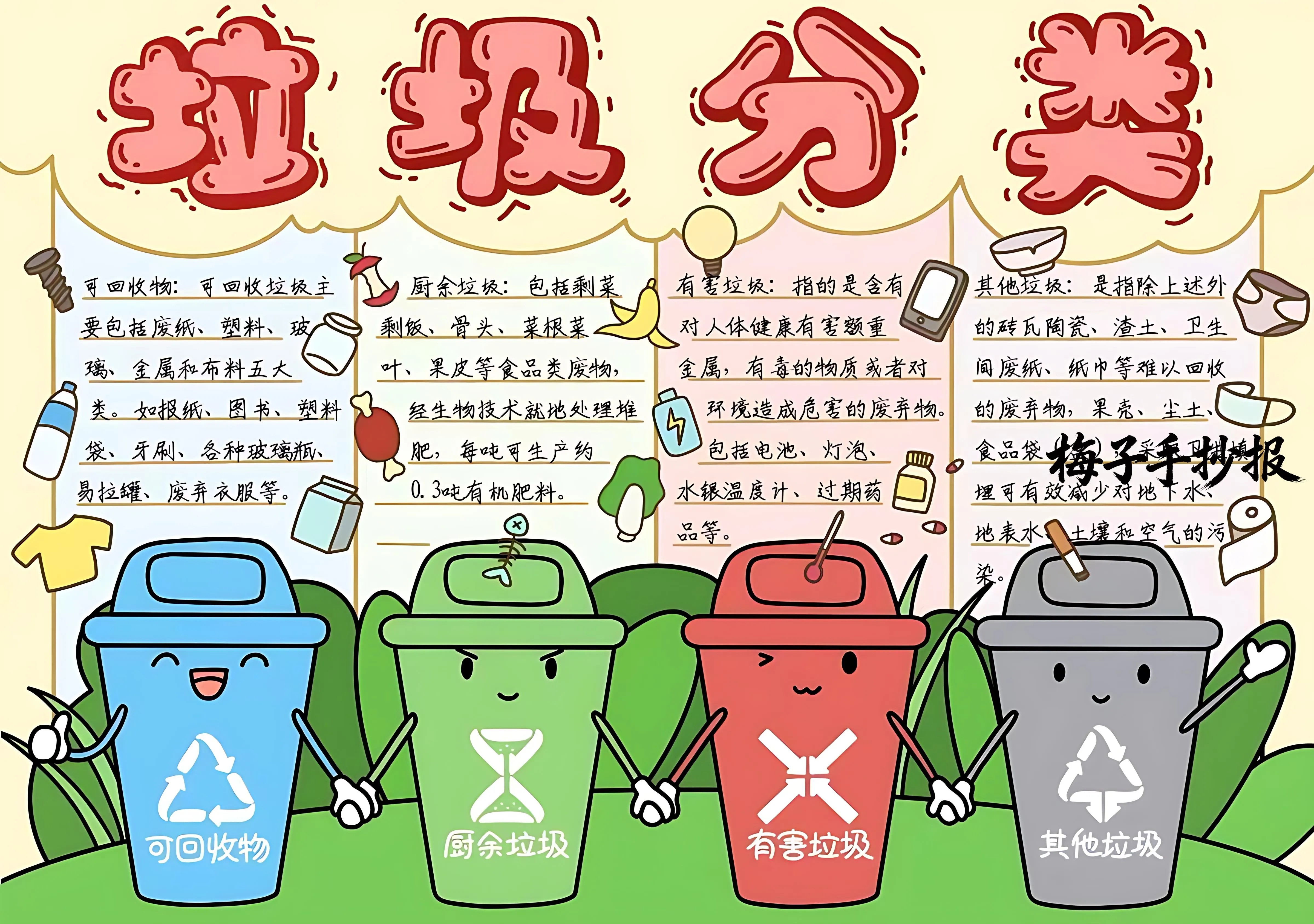 垃圾分类手抄报