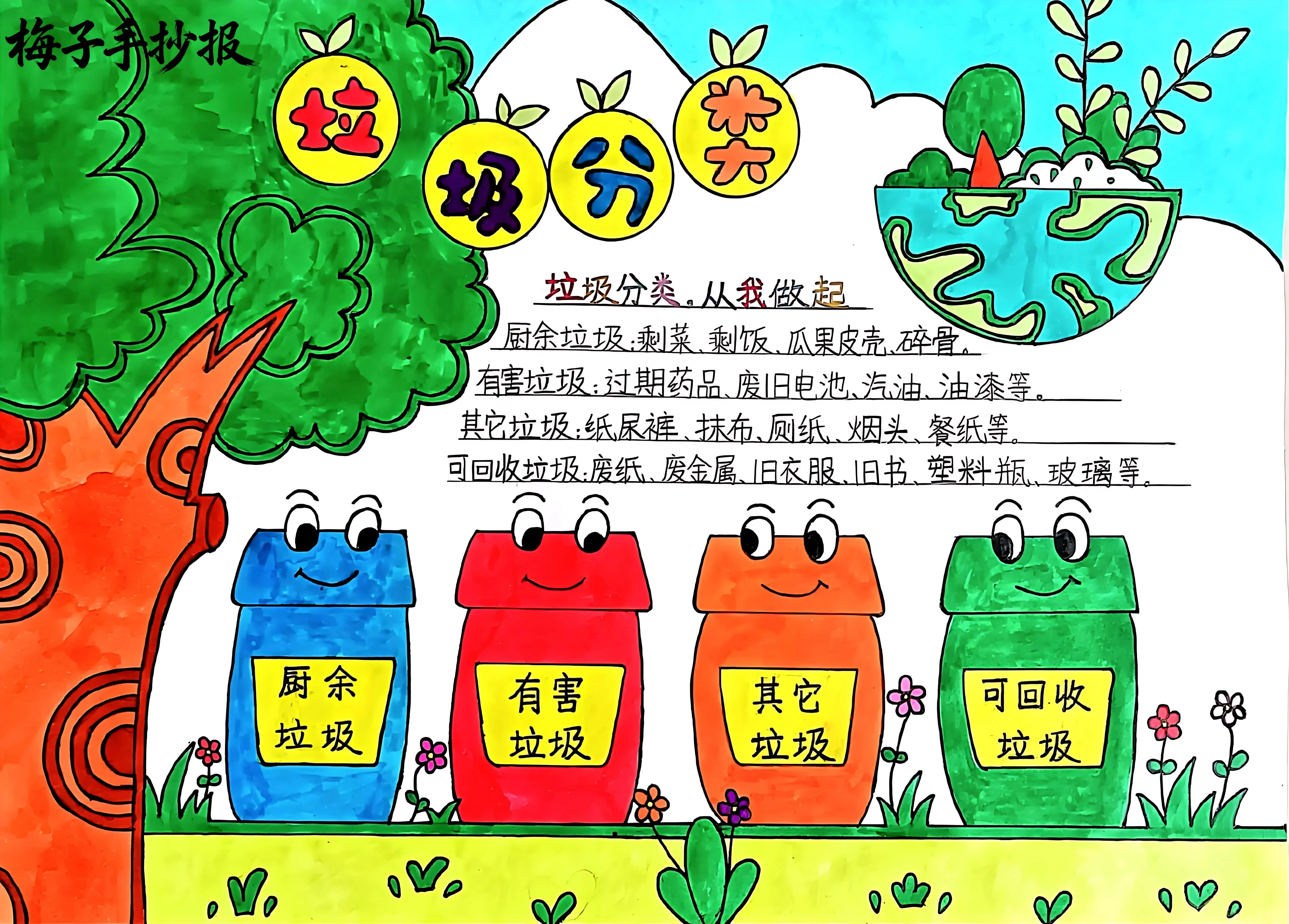 垃圾分类手抄报