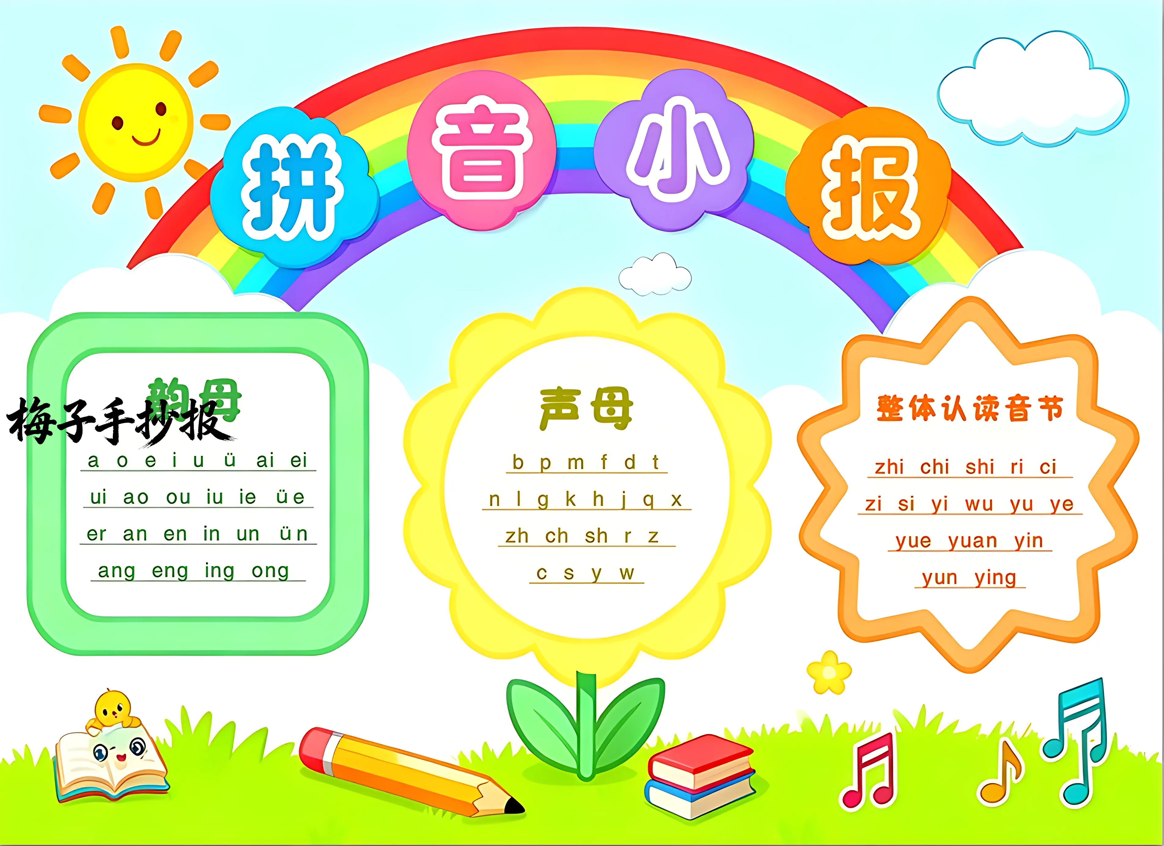 拼音小报手抄报