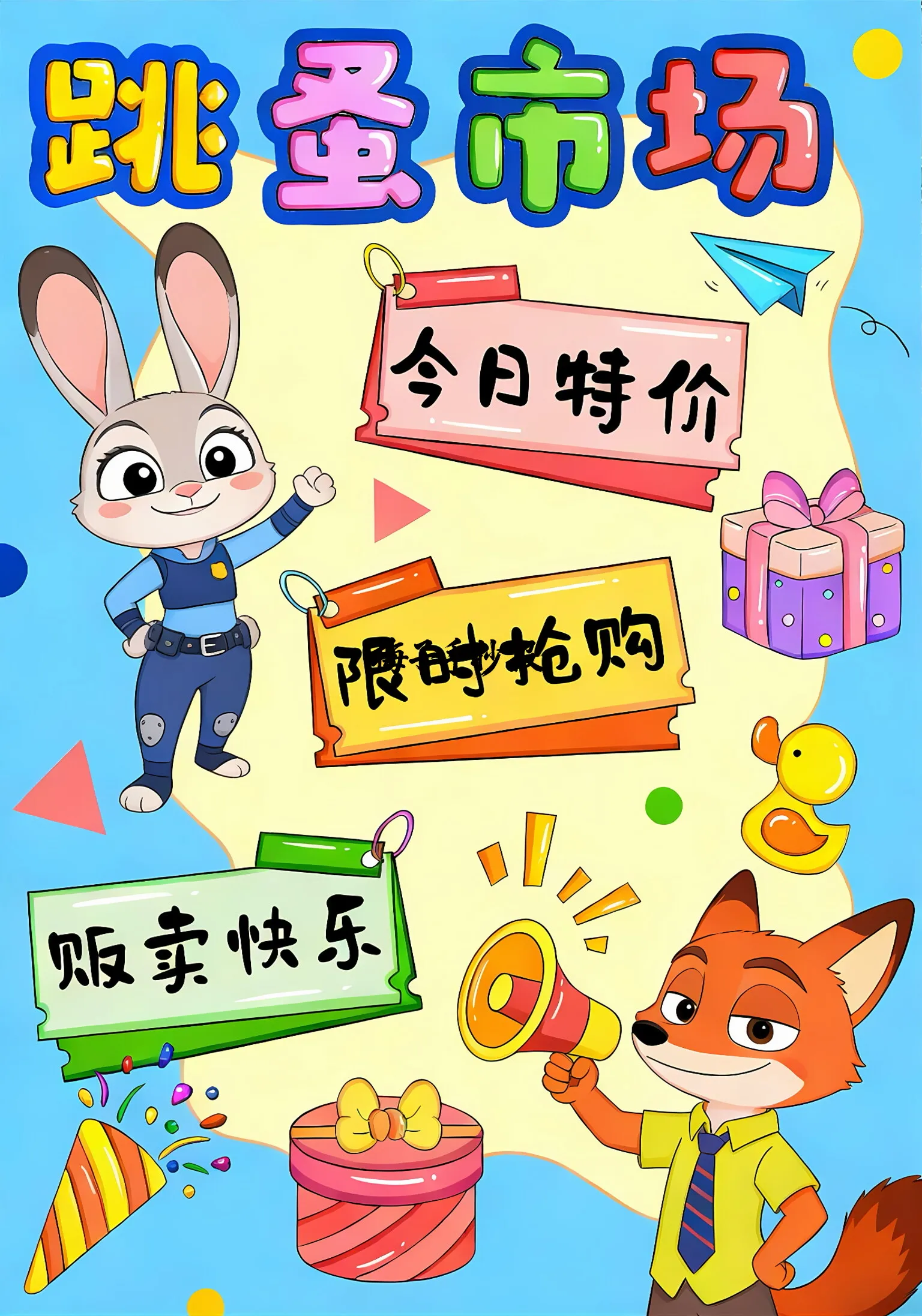 跳蚤市场手抄报