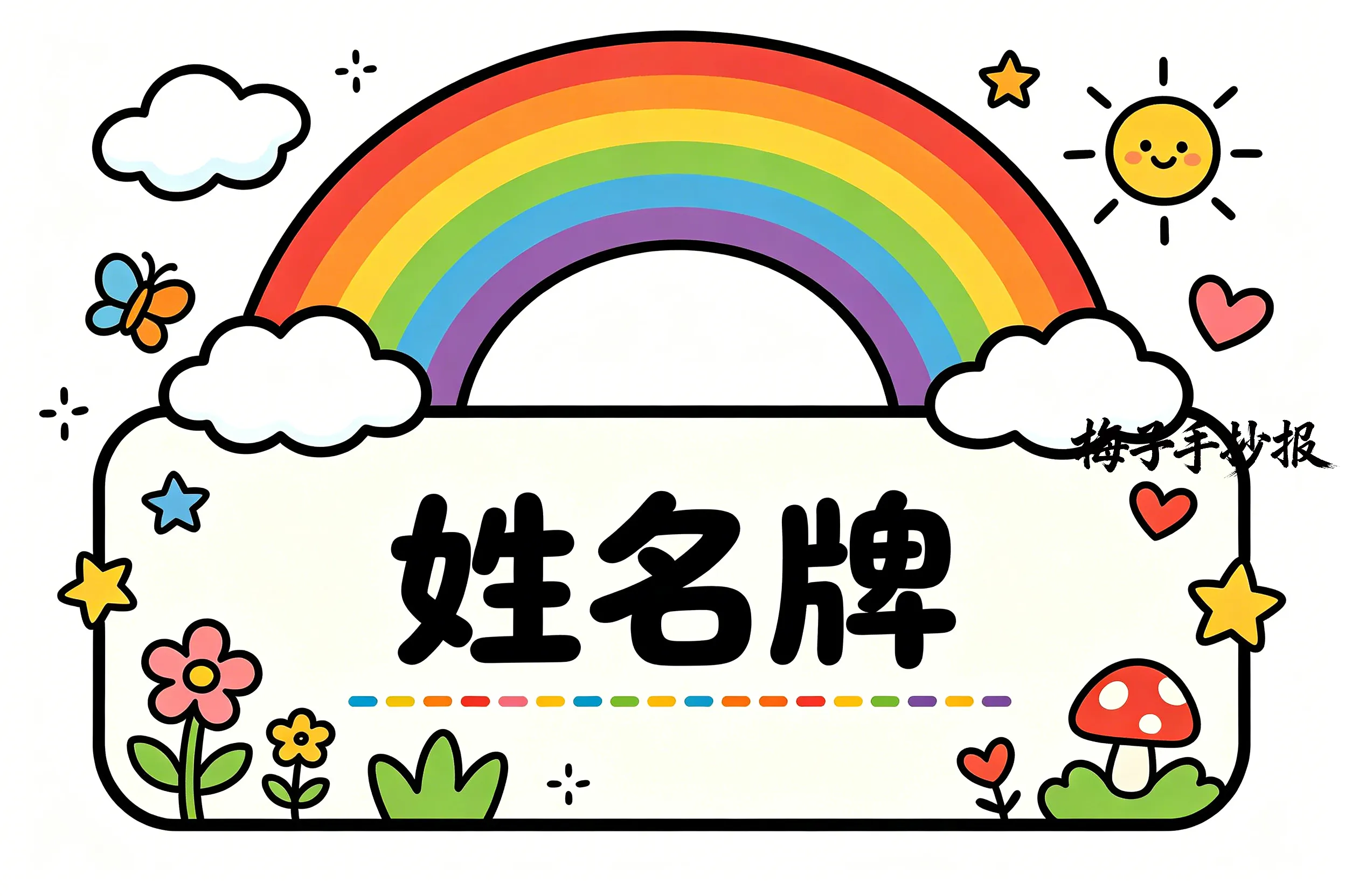 姓名牌手抄报