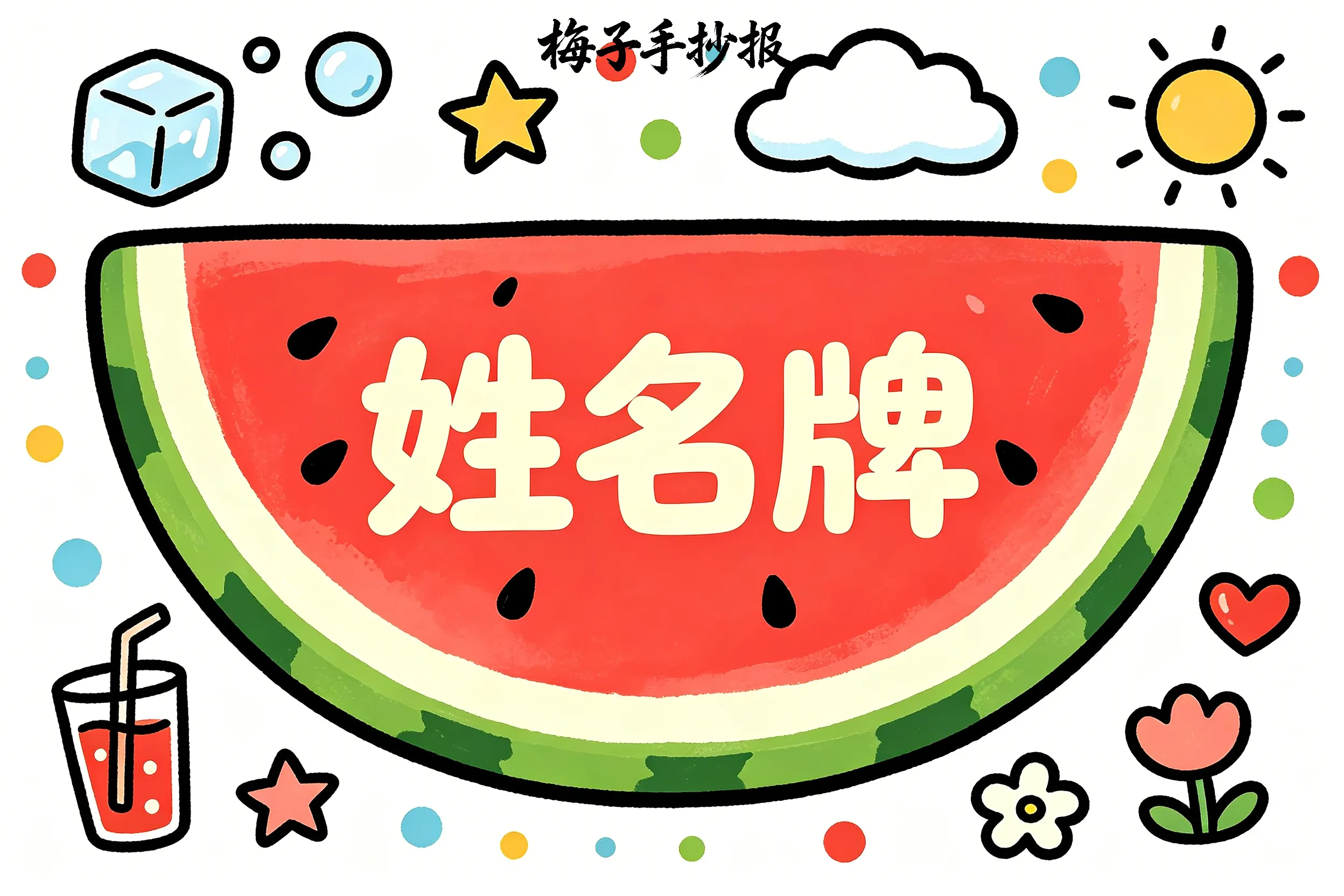 姓名牌手抄报
