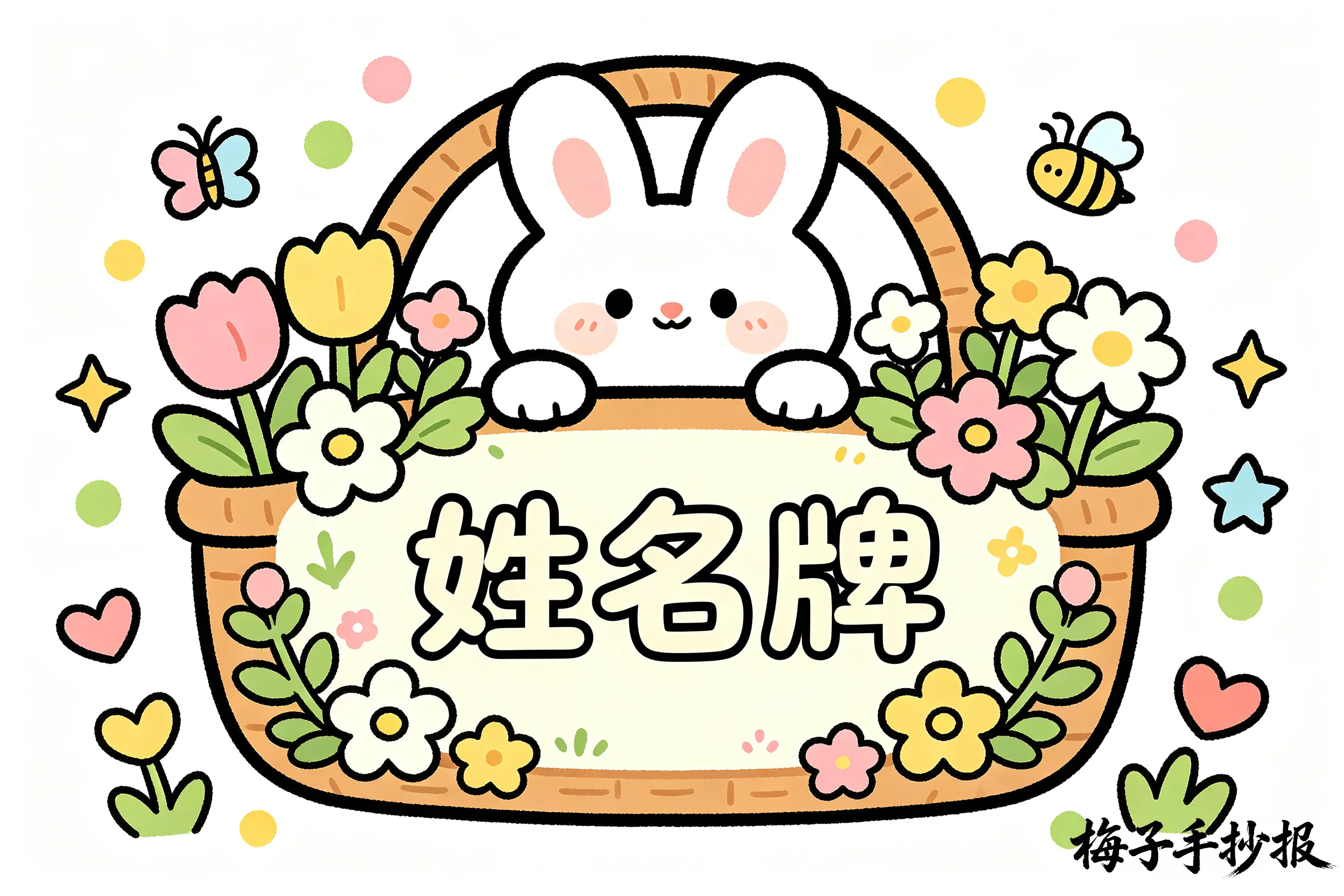 姓名牌手抄报