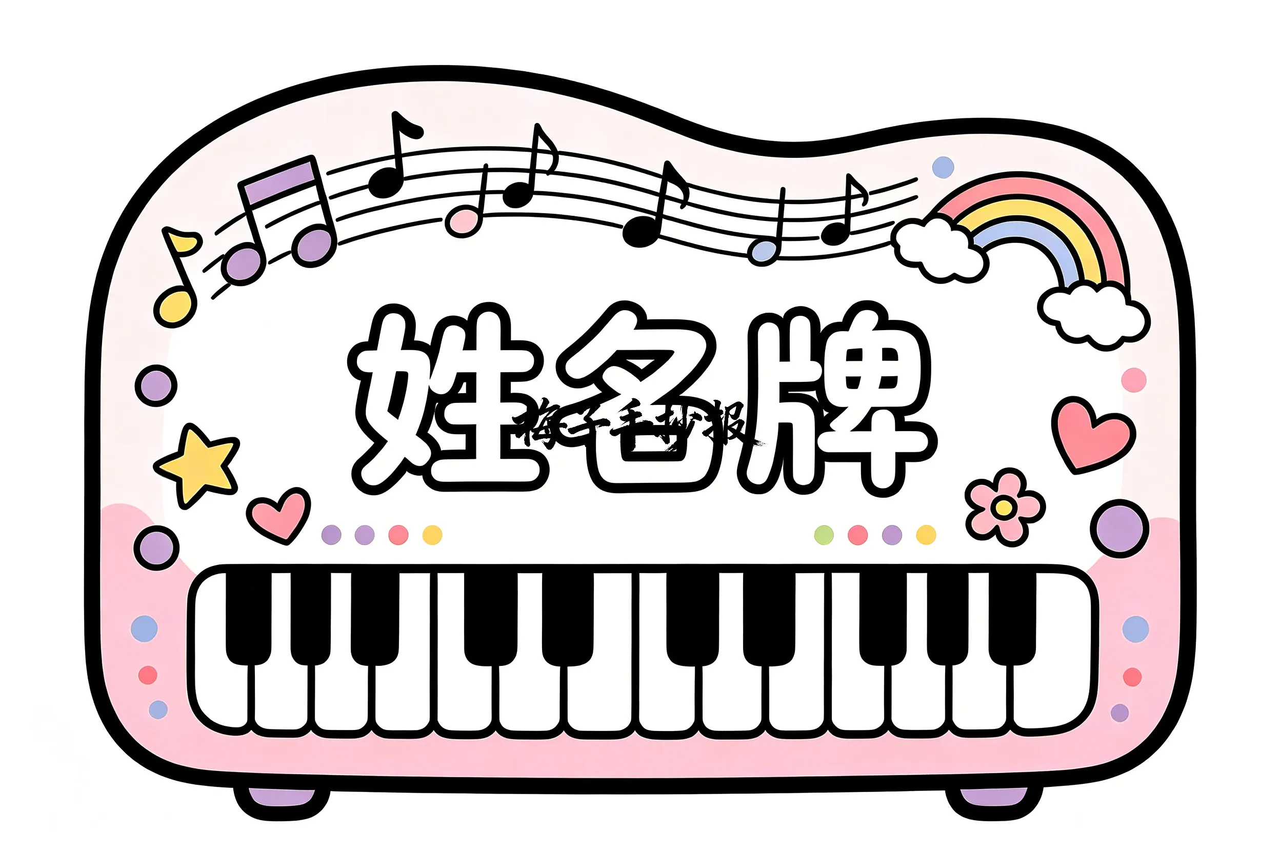 姓名牌手抄报