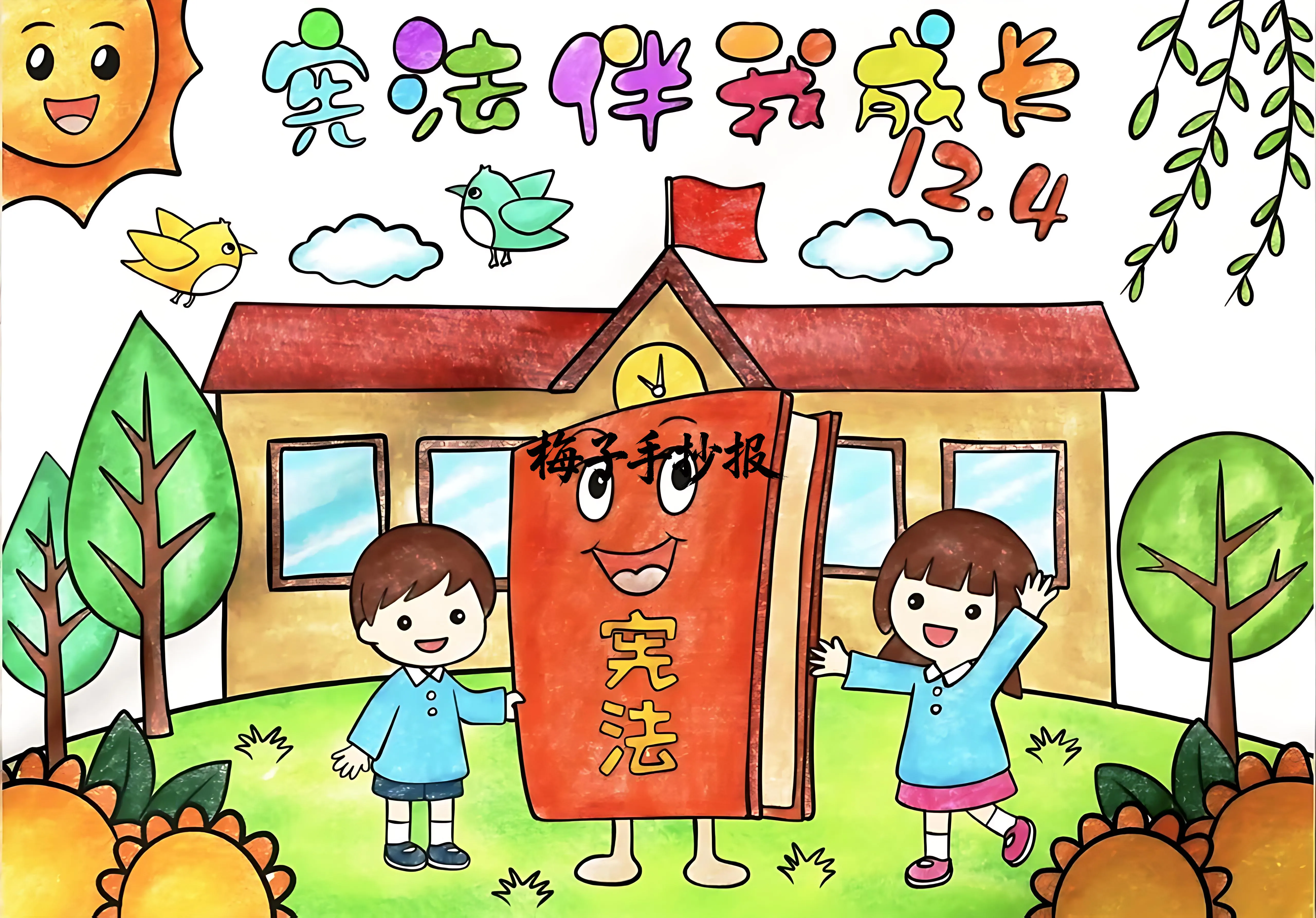 与法同行手抄报