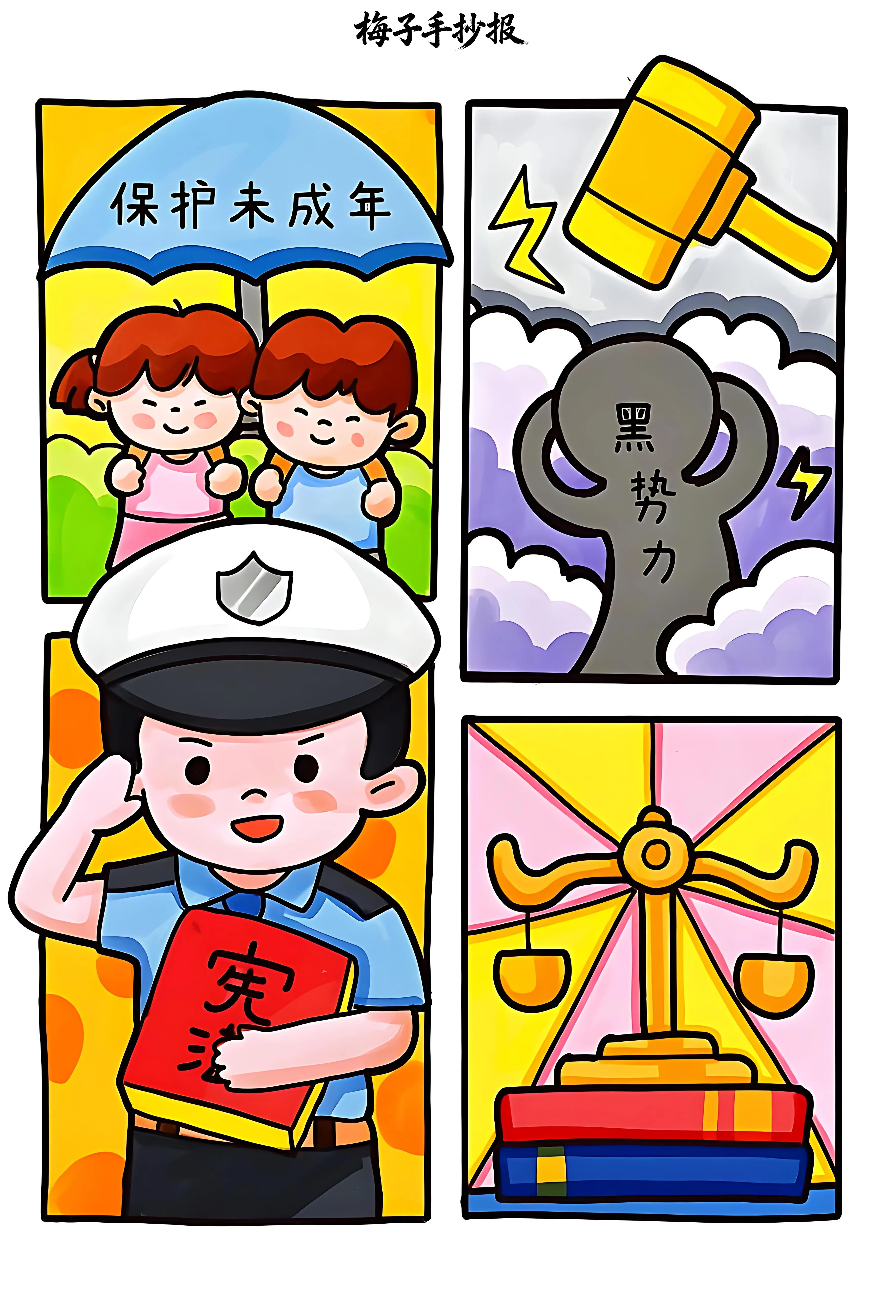 与法同行手抄报