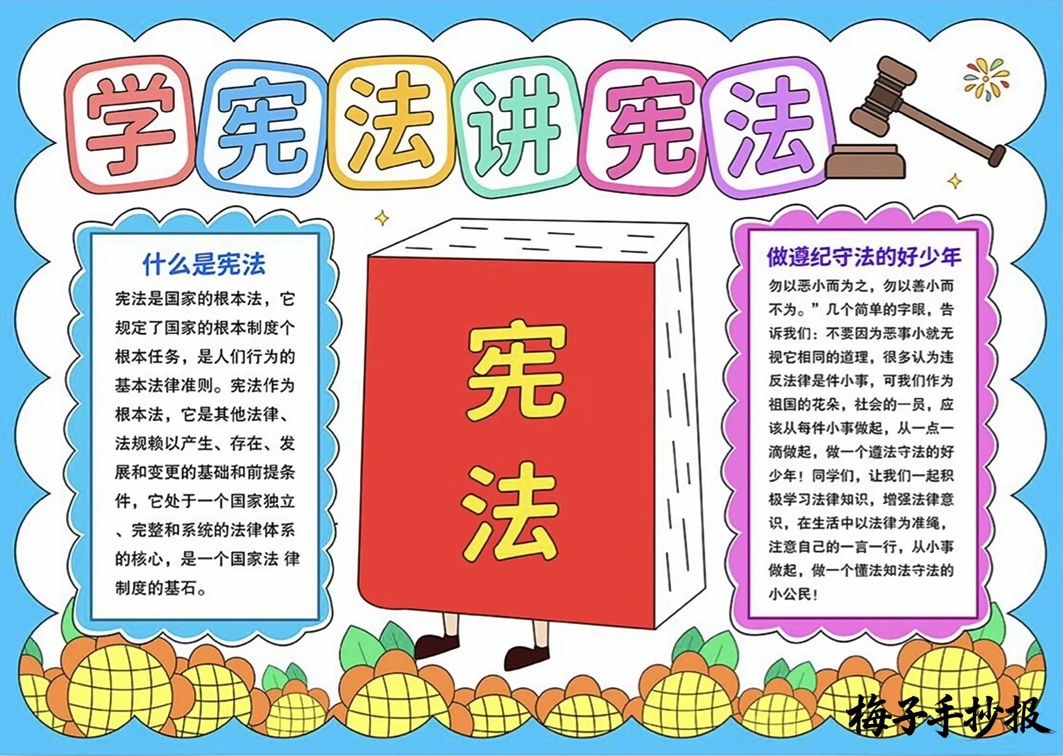 与法同行手抄报