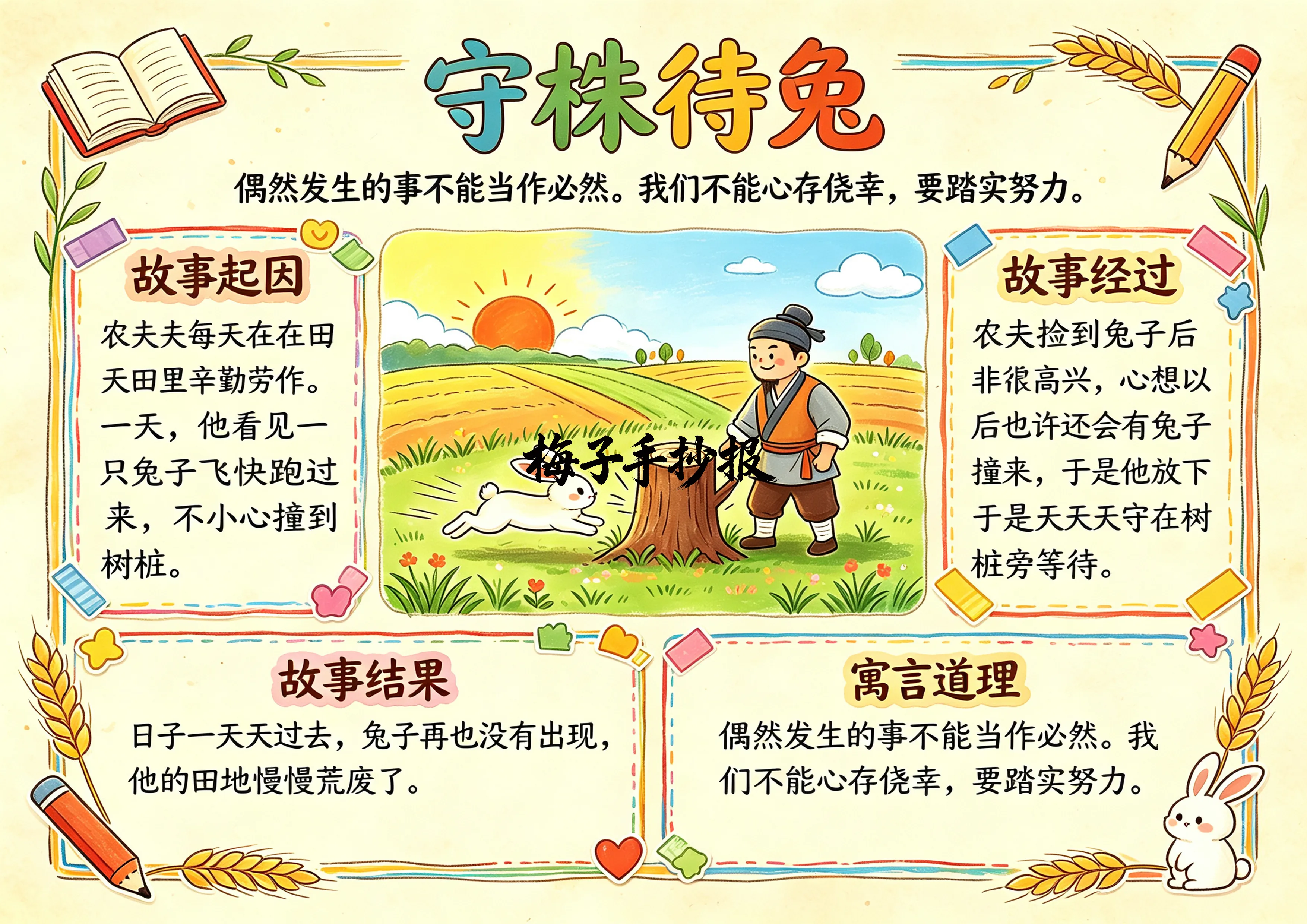 寓言故事手抄报