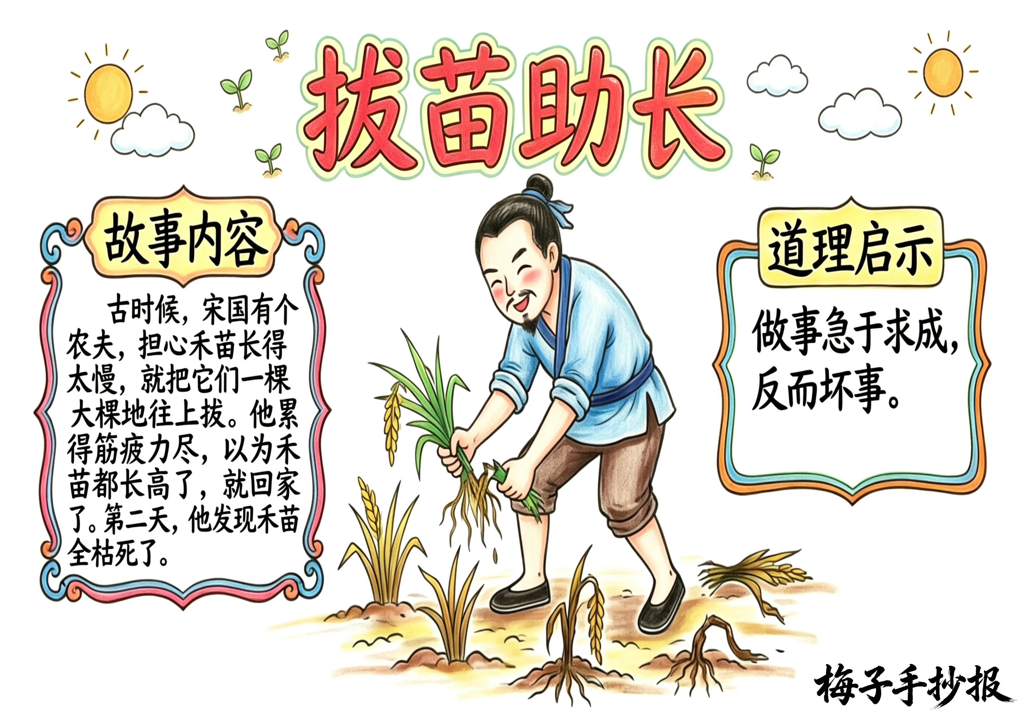 寓言故事手抄报
