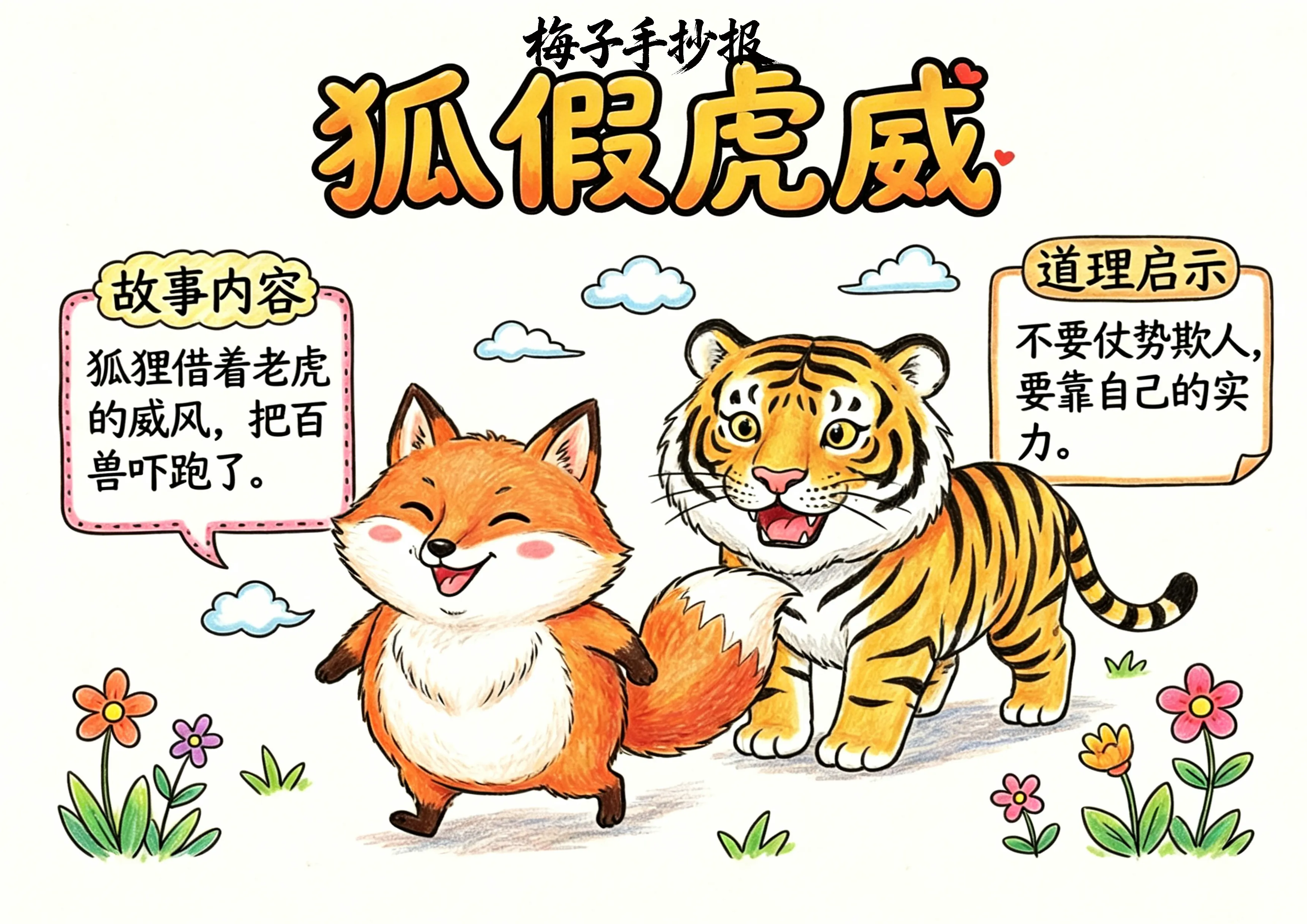 寓言故事手抄报